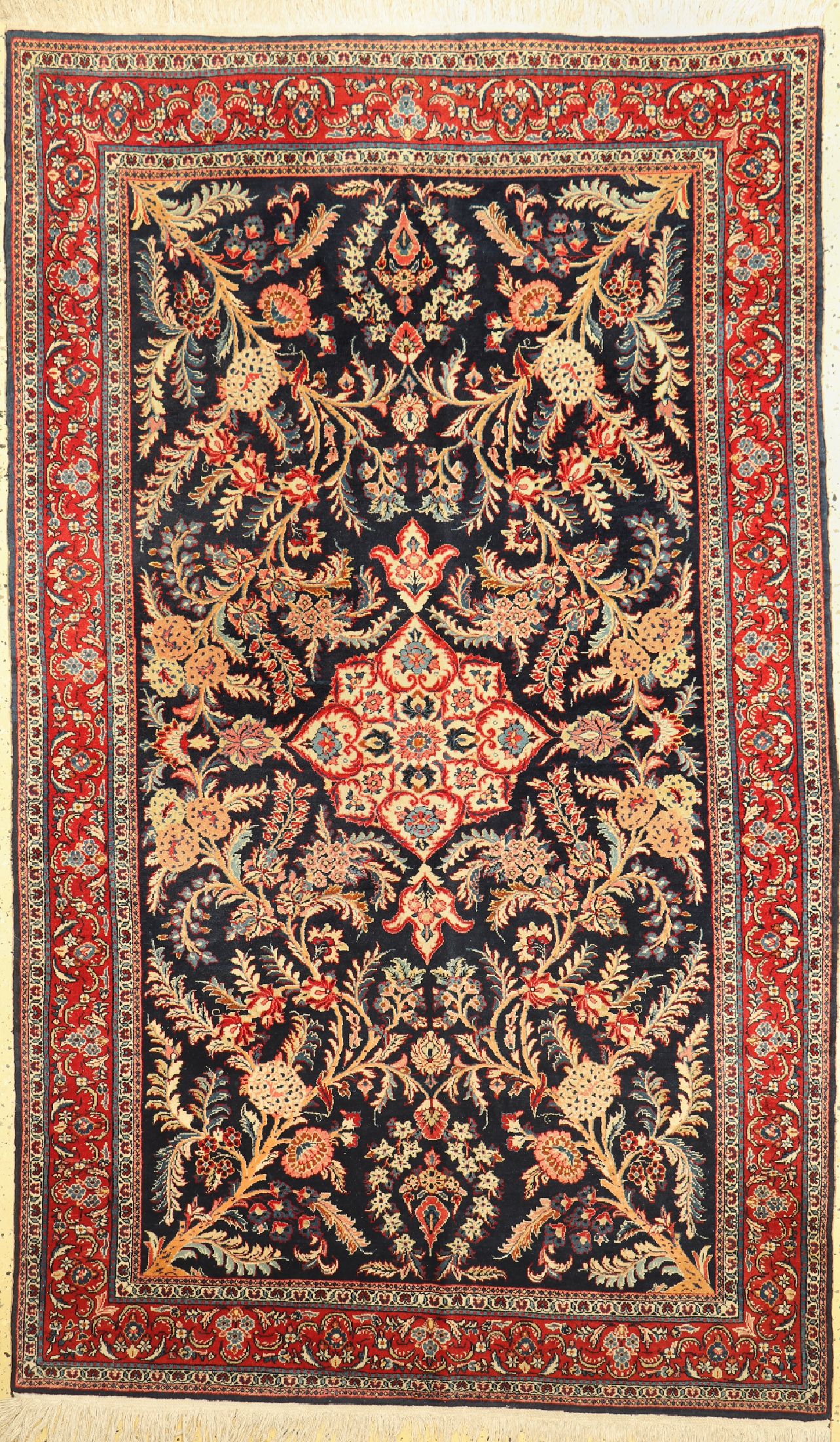 Sarogh Ghiasabad fein, Persien, ca. 50 Jahre, Korkwolle auf Baumwolle, ca. 215 x 133 cm, EHZ: 2