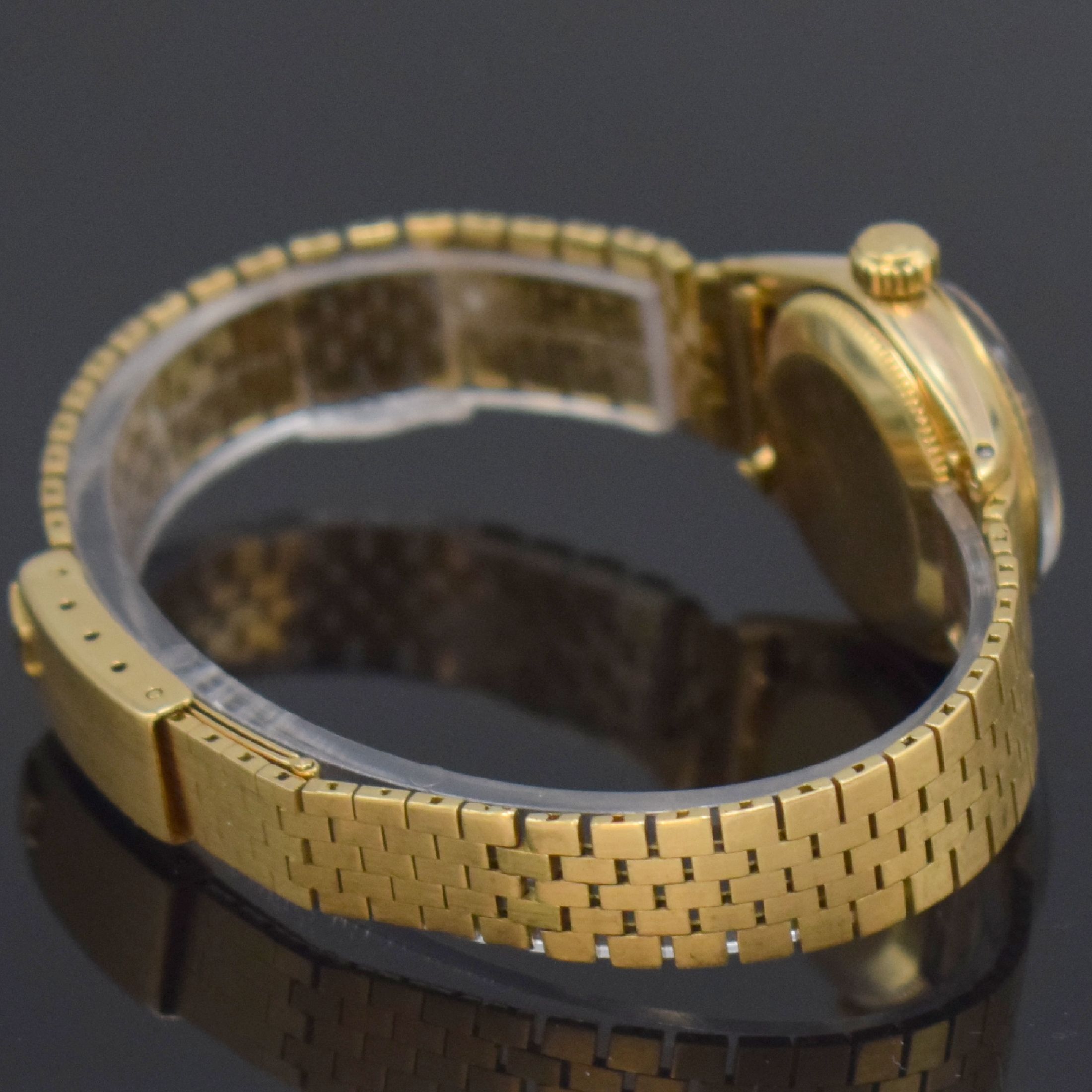 Detail f: ROLEX Oyster Perpetual Damenarmbanduhr in GG 750/000 Referenz 6619, Schweiz um 1958, Automatik, verschr. Oystergeh. inkl. orig. Gliederband mit ...