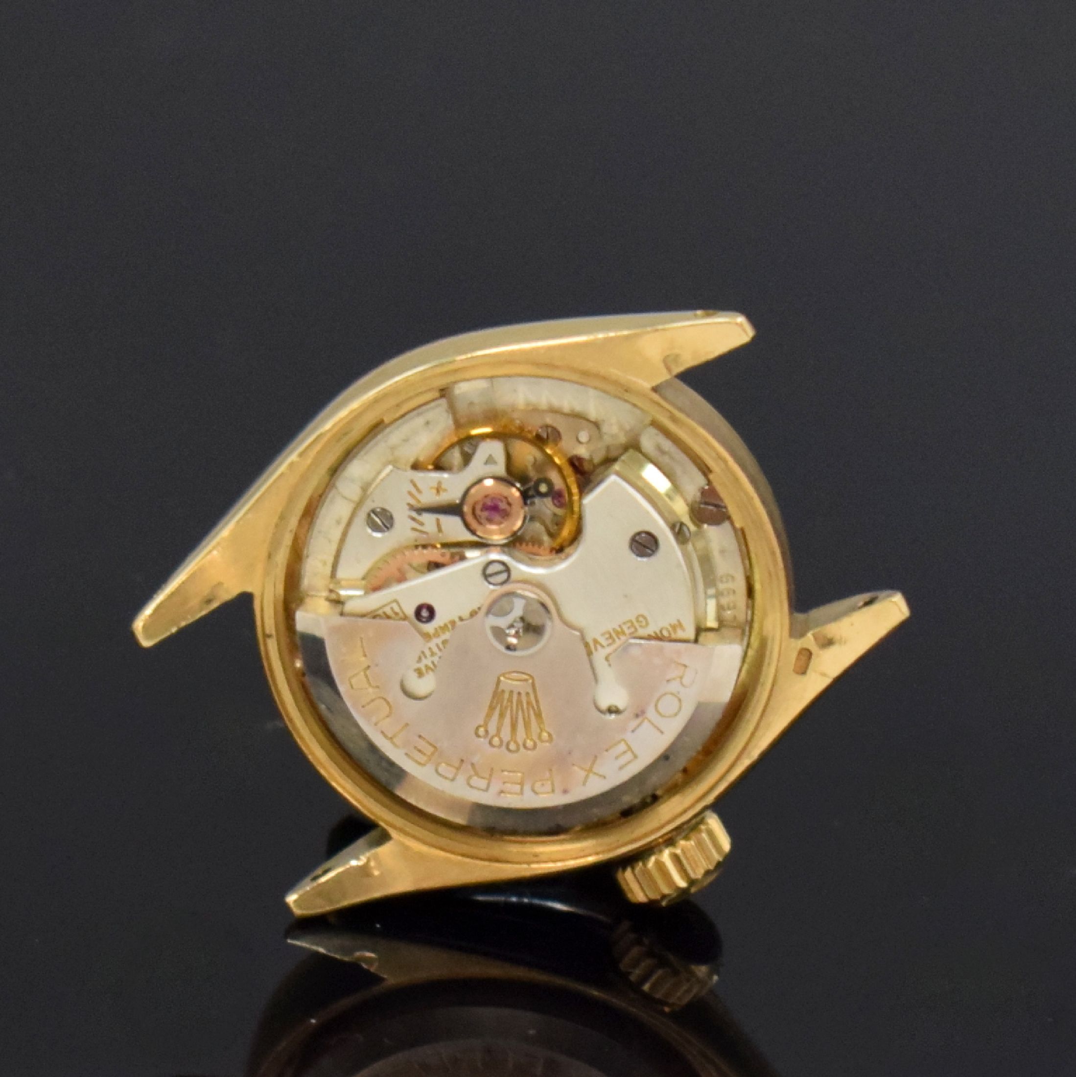Detail l: ROLEX Oyster Perpetual Damenarmbanduhr in GG 750/000 Referenz 6619, Schweiz um 1958, Automatik, verschr. Oystergeh. inkl. orig. Gliederband mit ...