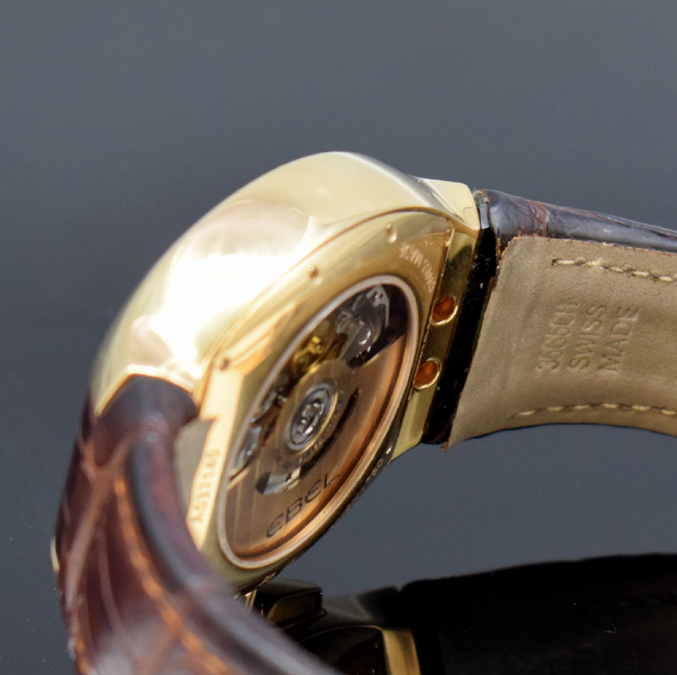 Detail j: EBEL Ebellissimo große, 170g schwere Herrenarmbanduhr mit Chronograph in RoseG 750/000 Chronometer Referenz 5137G41, Schweiz um 2008, Automatik, ...
