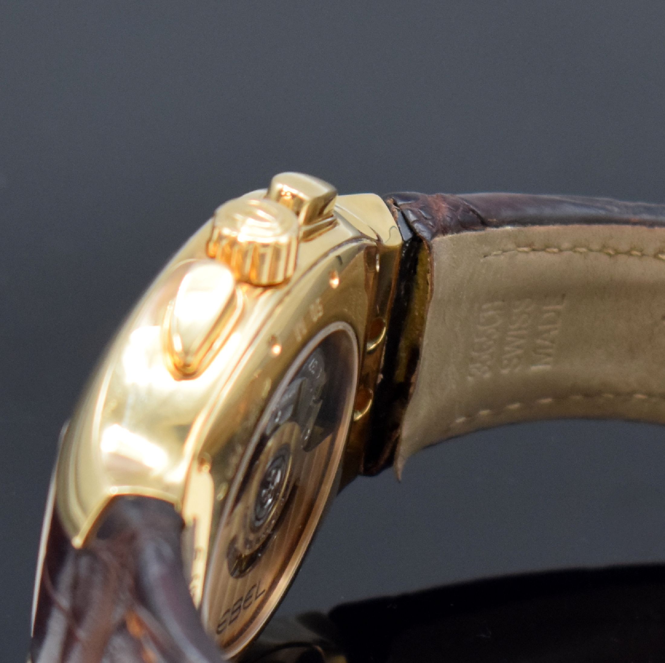 Detail k: EBEL Ebellissimo große, 170g schwere Herrenarmbanduhr mit Chronograph in RoseG 750/000 Chronometer Referenz 5137G41, Schweiz um 2008, Automatik, ...