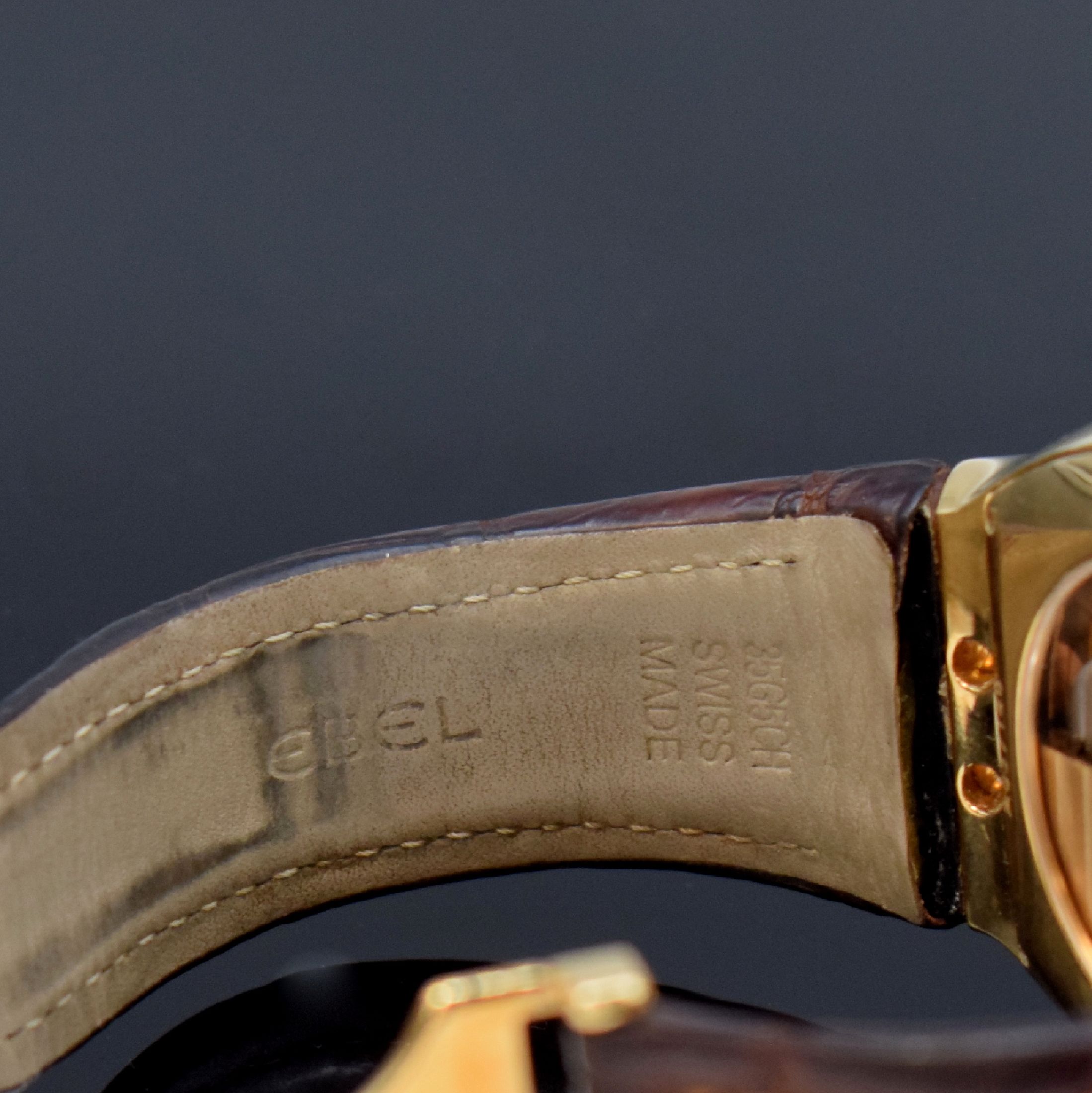 Detail l: EBEL Ebellissimo große, 170g schwere Herrenarmbanduhr mit Chronograph in RoseG 750/000 Chronometer Referenz 5137G41, Schweiz um 2008, Automatik, ...