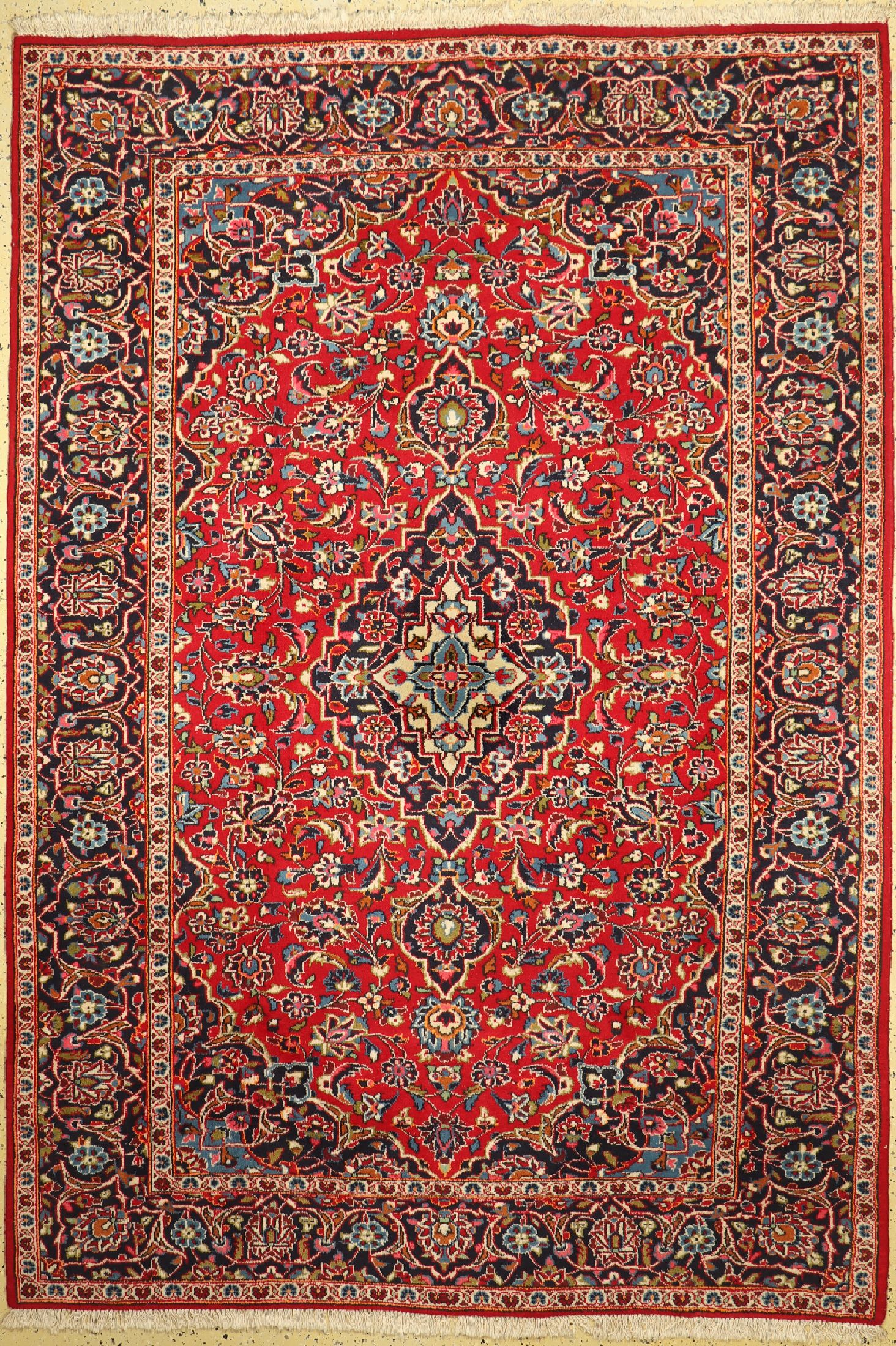 Keschan, Persien, ca. 50 Jahre, Wolle auf Baumwolle, ca. 295 x 202 cm, EHZ: 1-2