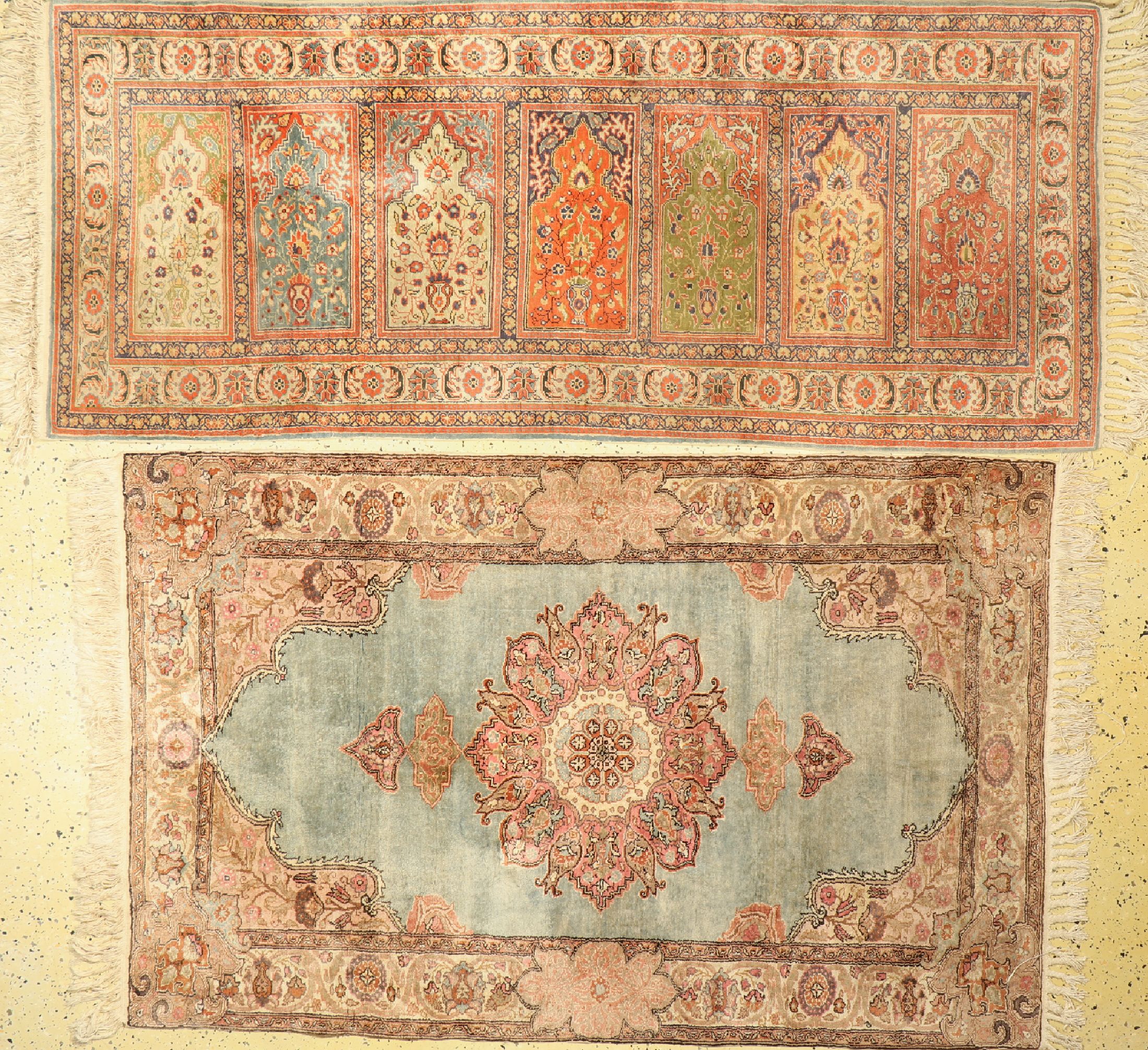 1 paar Kayseri Flosch Türkei, ca. 50 Jahremerzerisierte Baumwolle, ca. 183 x 120 cm , ca. 207 x 90 cm, EHZ: 2