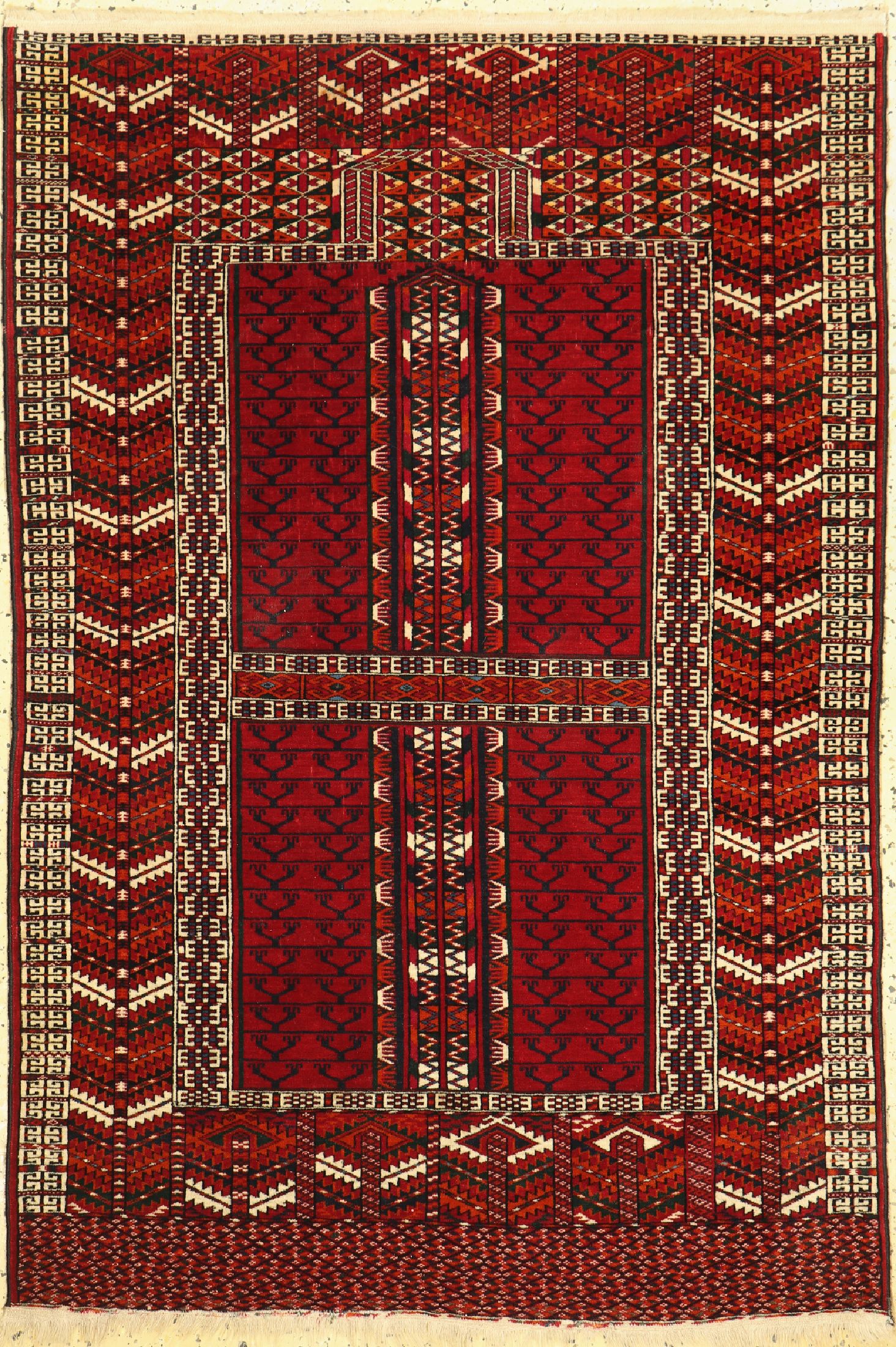 Buchara Engsi, Rußland, ca. 50 Jahre, Wolleauf Wolle, ca. 150 x 105 cm, EHZ: 1, kleiner Fleck
