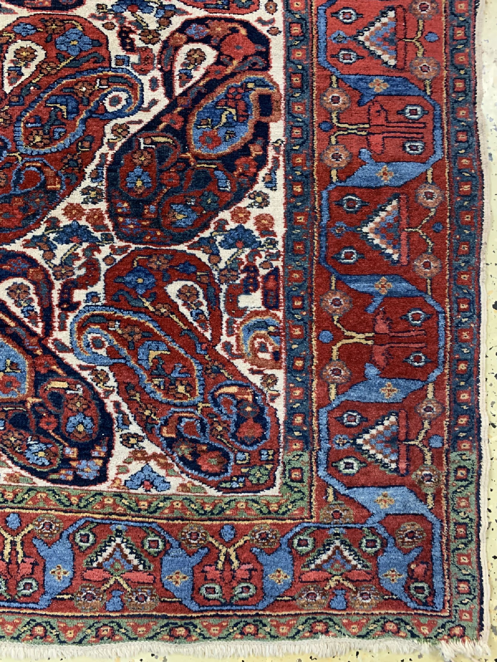 Detail a: Antiker Khamseh, Persien, um 1910, Wolle auf Baumwolle, ca. 156 x 133 cm, minimal verkürzt, EHZ: 2