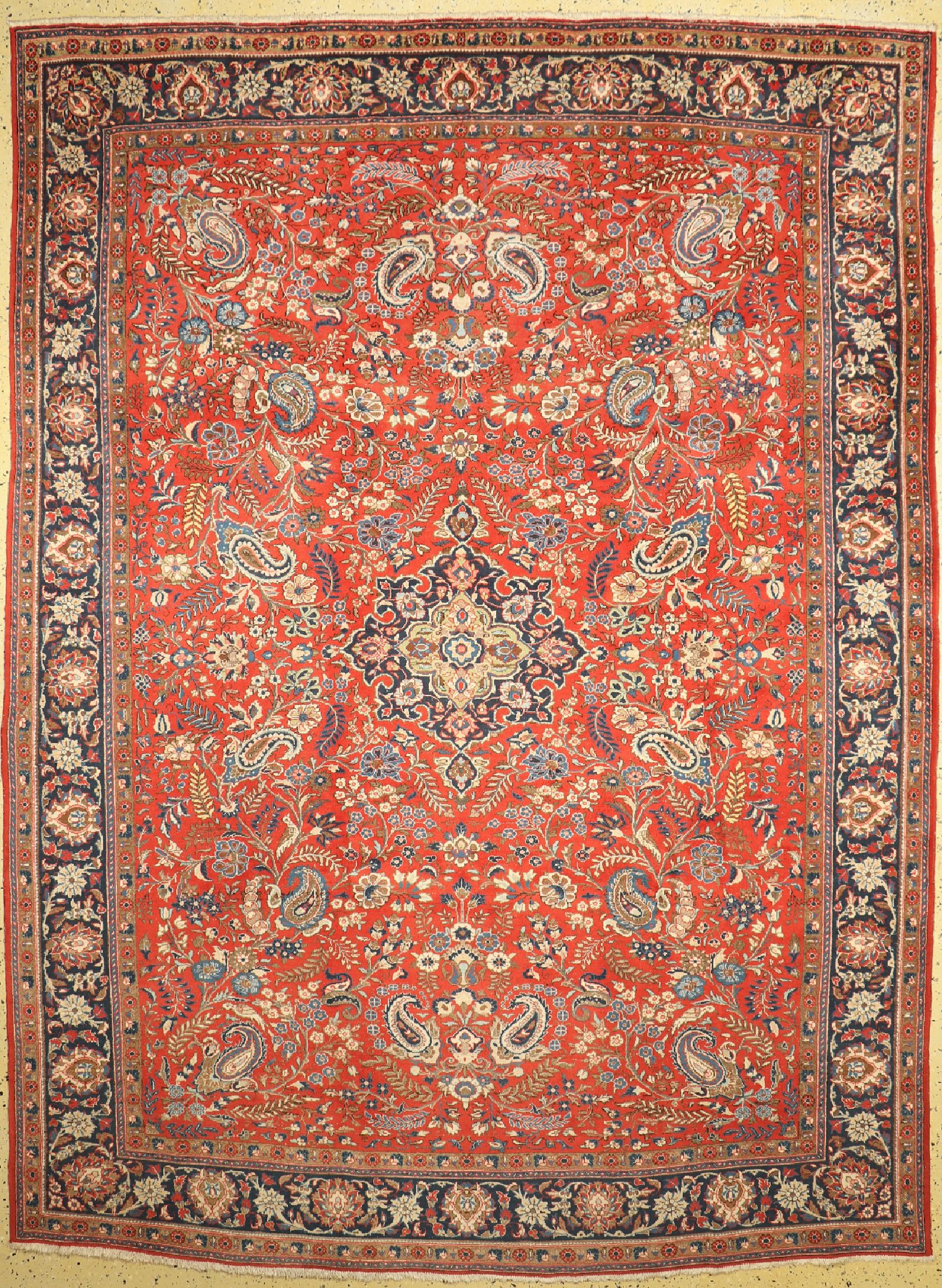 Yazd alt, Persien, ca. 50 Jahre, Wolle auf Baumwolle, ca. 330 x 240 cm, EHZ: 2
