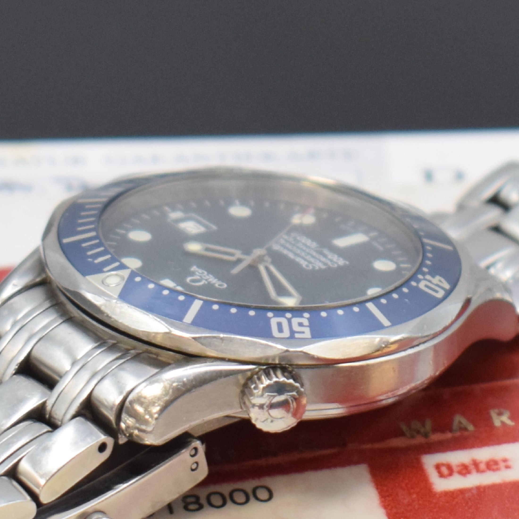 Detail d: OMEGA Seamaster Professional Chronometer Herrensportuhr in Stahl/Stahlband, Schweiz lt. orig. Papier verk. 2008, Automatik, verschr. Geh. Ref. ...