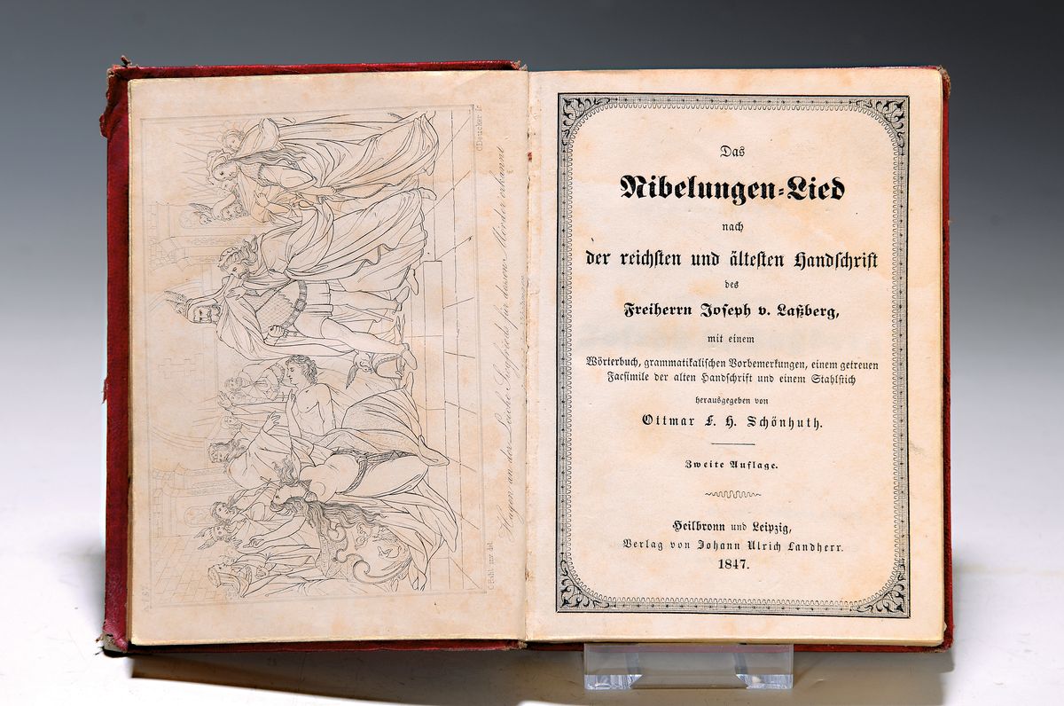 Ottmar Schönhuth (Hrsg.): Das Nibelungen-Lied nach der reichen und ältesten Handschrift des Freiherrn Joseph von Lassberg, Heilbronn/ Leipzig, J.U. ...