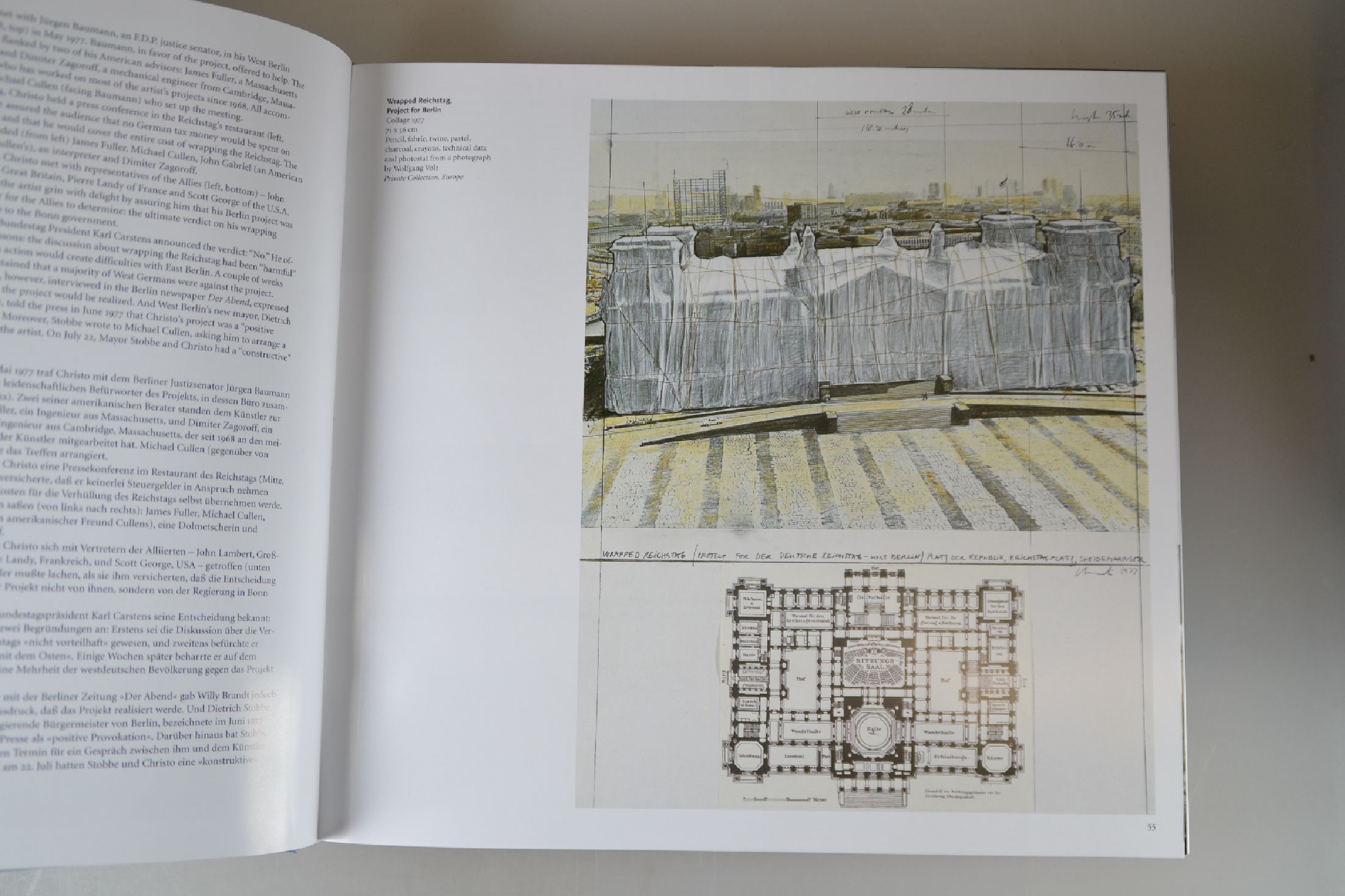 Detail f: Christo und Jeanne-Claude: Verhüllter / Wrapped Reichstag, Berlin 1971-1995, Köln, Taschen 1996, mit über 1000 meist farbigen Fotografien ...