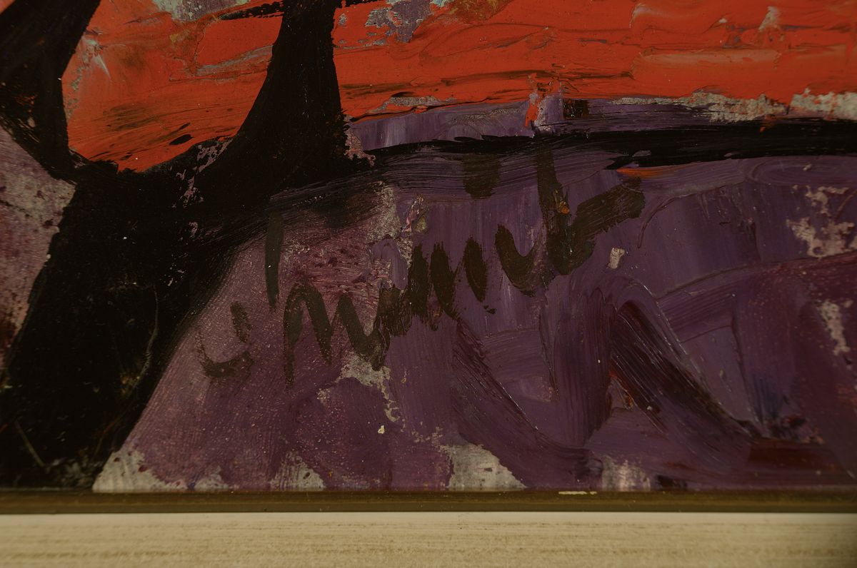 Detail a: Ludwig Straub, 1905 Straubing - 1986 Seeheim , weiblicher Rückenakt, signiert, verso bez."sitzender Akt" und datiert 1952, Öl/Lwd, 70x47 ...