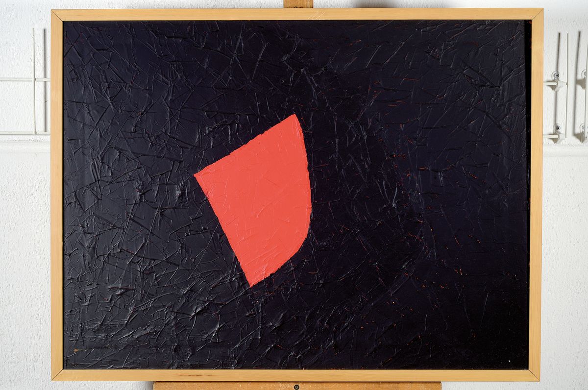Detail k: Franco Ferrari, 1929 - 2000, "Icaro" so verso bez., 1988, Öl/Lwd, verso signiert und datiert, schmaler Holzrahmen, 64x83 cm
