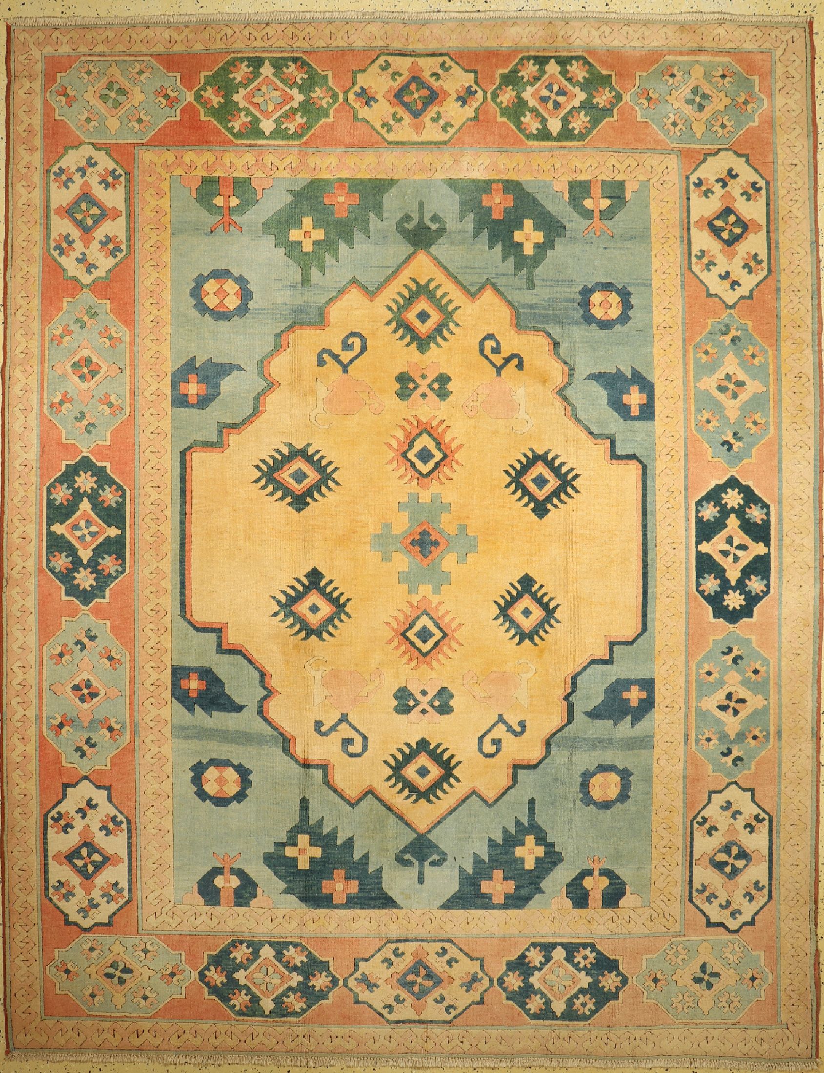 Konya alt, Türkei, ca. 40 Jahre, Wolle auf Wolle, ca. 333 x 261 cm, EHZ: 2, Shirazi 10 cmbeschädigt