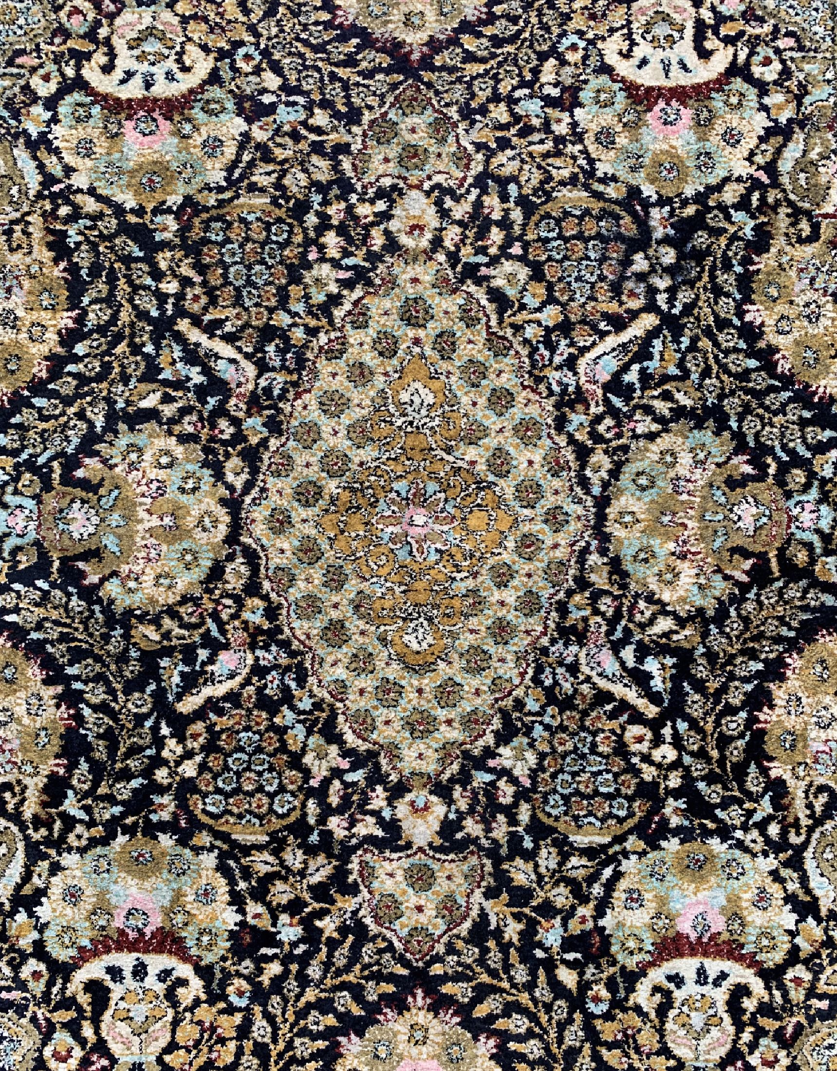 Detail c: Ghom Seide alt, Persien, um 1960, reine Naturseide, ca. 210 x 135 cm, EHZ: 2