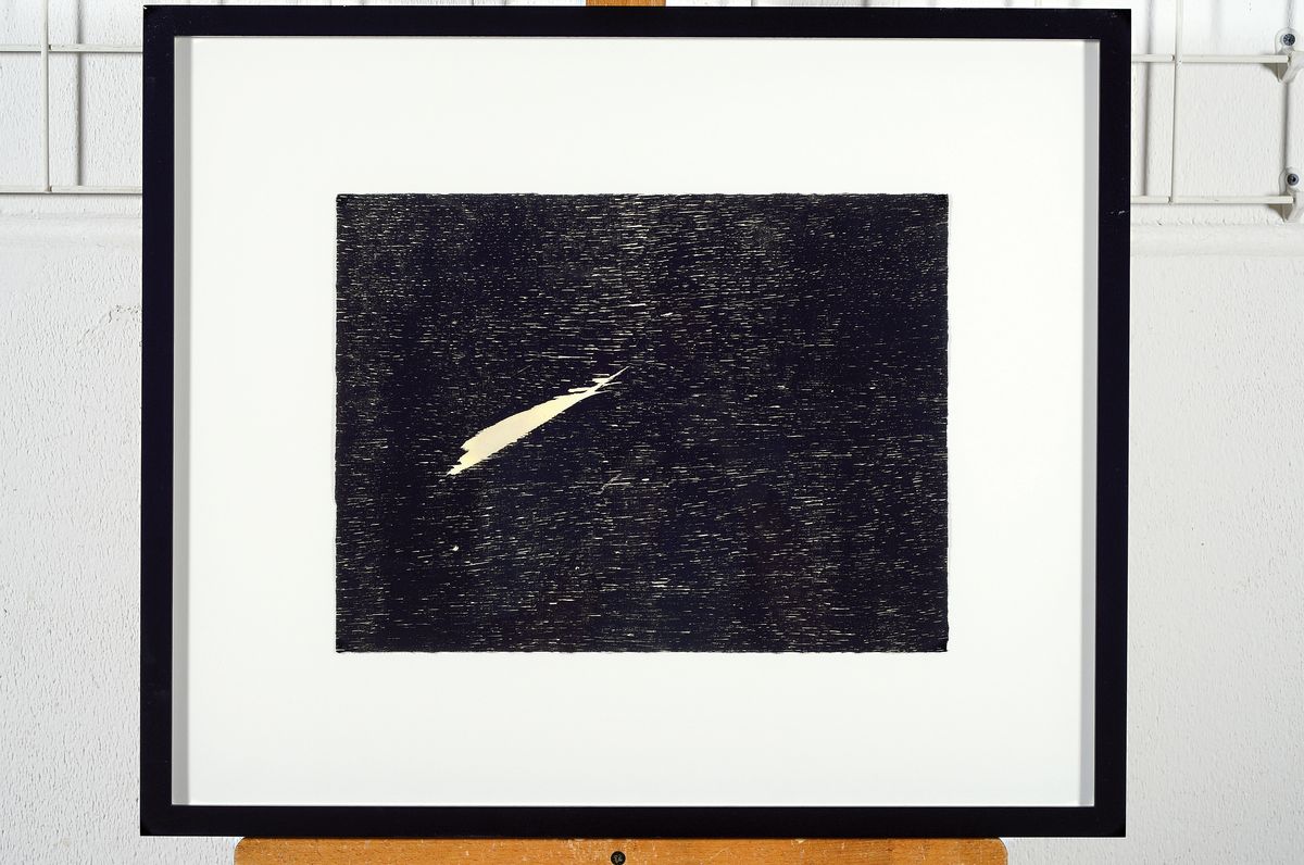 Detail k: Günther Uecker, geb. 1930, Holzschnitt auf feinem Japanbütten, handsign., num. 9/50, mit Trockenstempel der Erker Galerie, St.Gallen, Blattgr. ...