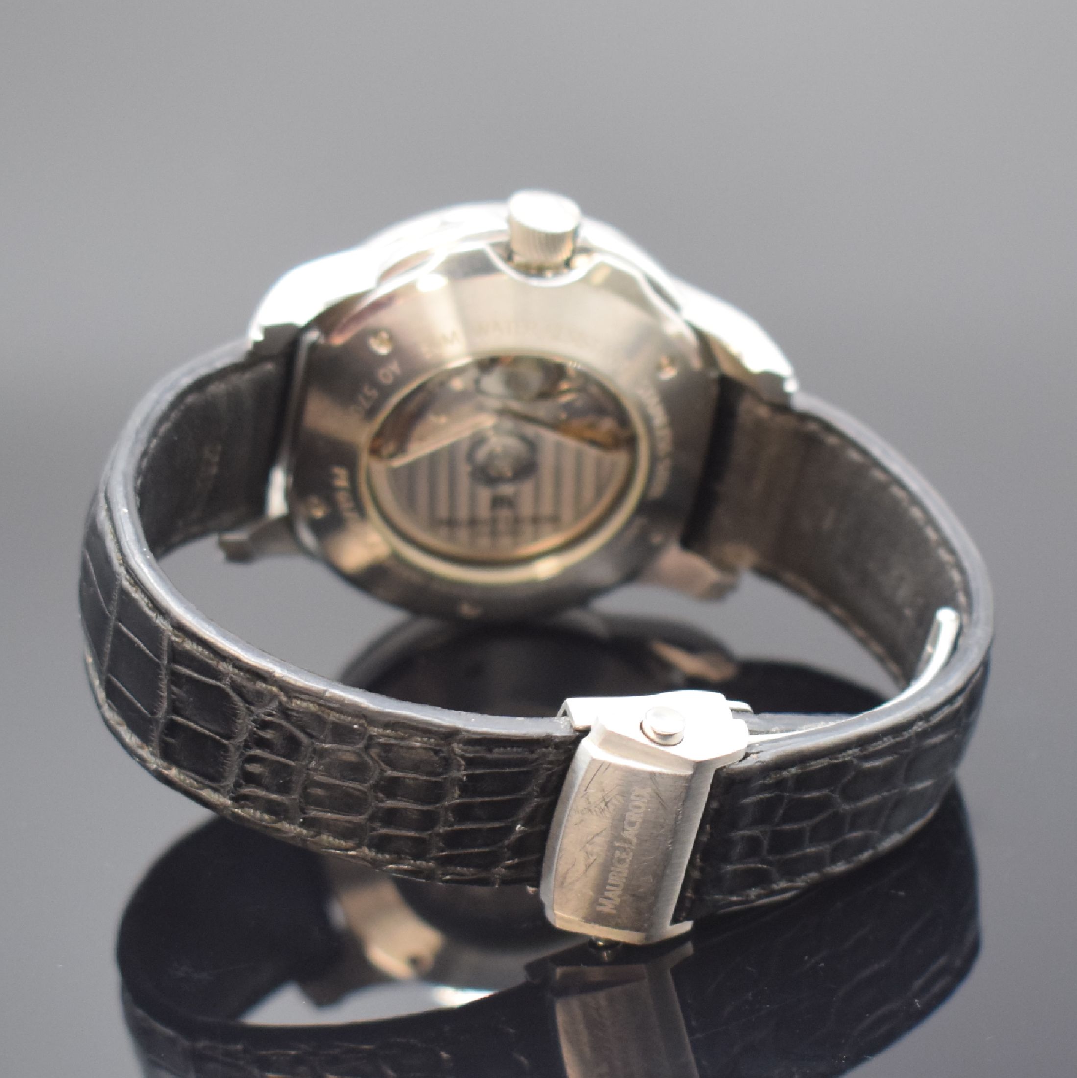Detail b: MAURICE LACROIX Pontos Herrenarmbanduhr mit Chronograph, Schweiz verk. lt. beil. Garantie 05/2008, Automatik, Ref. PT 6178/88, beids. vergl. Geh., ...