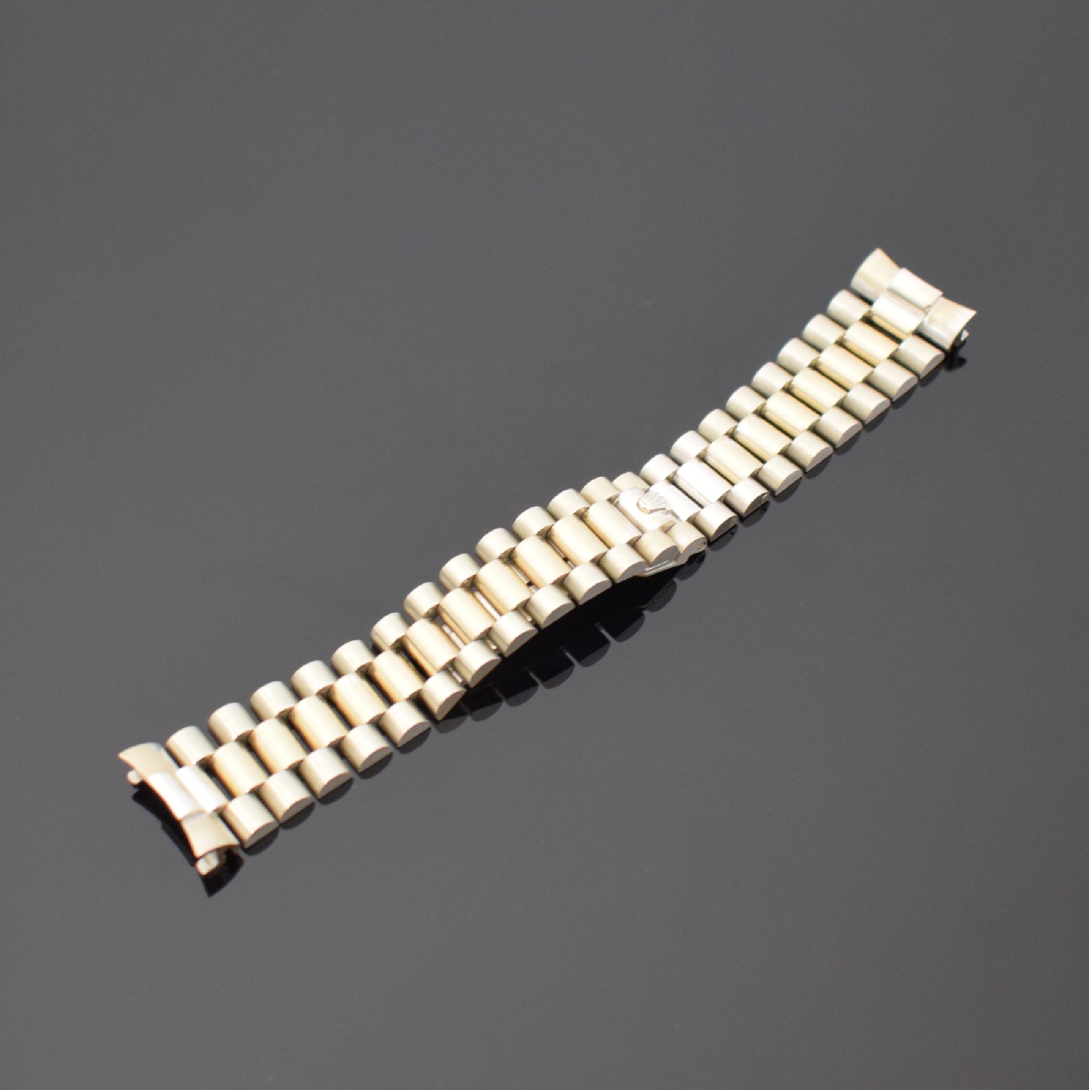 ROLEX Präsidentband Referenz 8385 / F18000 in WG 750/000, Schweiz, Bandanstöße ca. 20 mm mit Referenz 55, L. ca. 14,5 cm, EZ 2-3