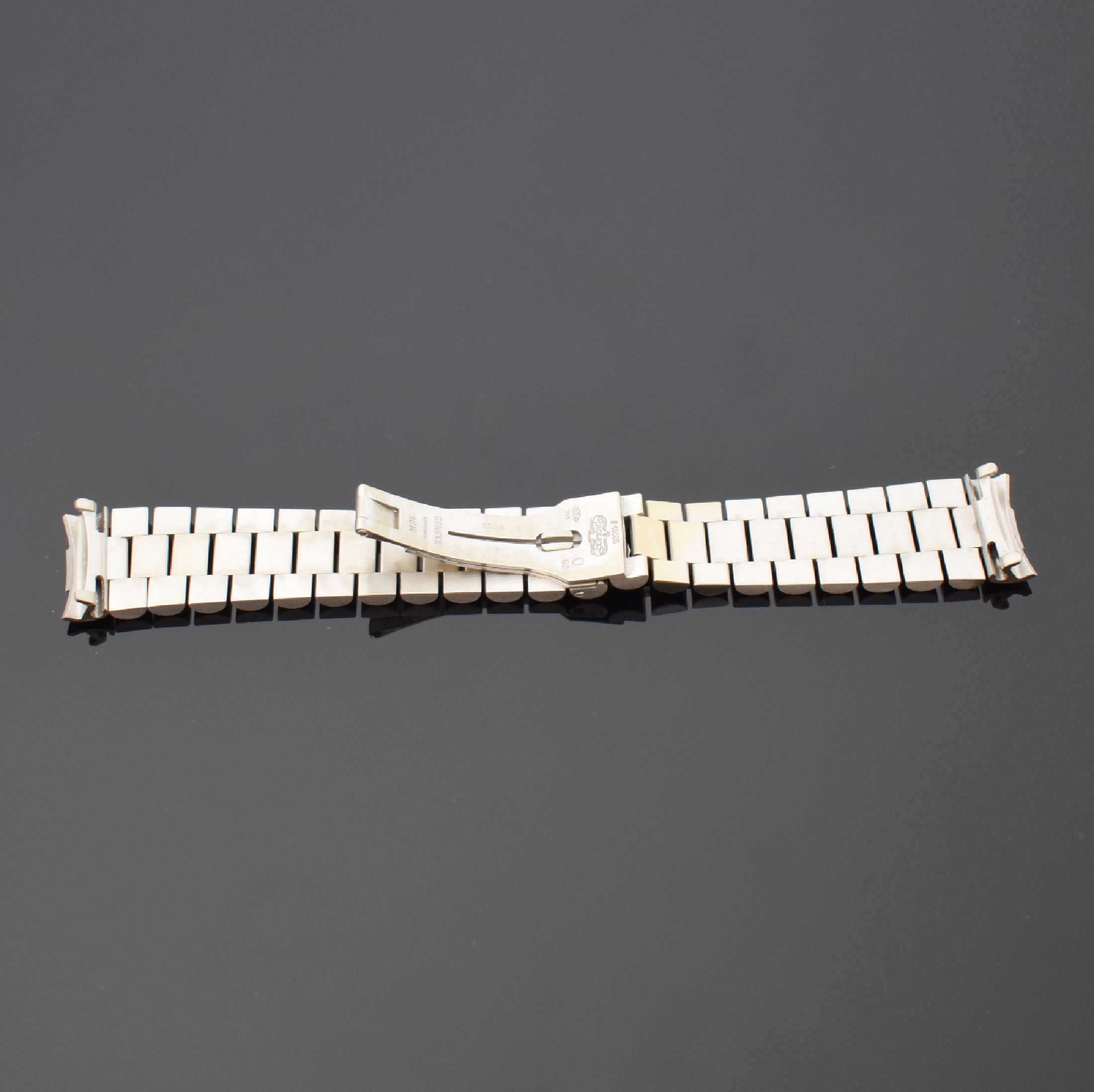 Detail b: ROLEX Präsidentband Referenz 8385 / F18000 in WG 750/000, Schweiz, Bandanstöße ca. 20 mm mit Referenz 55, L. ca. 14,5 cm, EZ 2-3