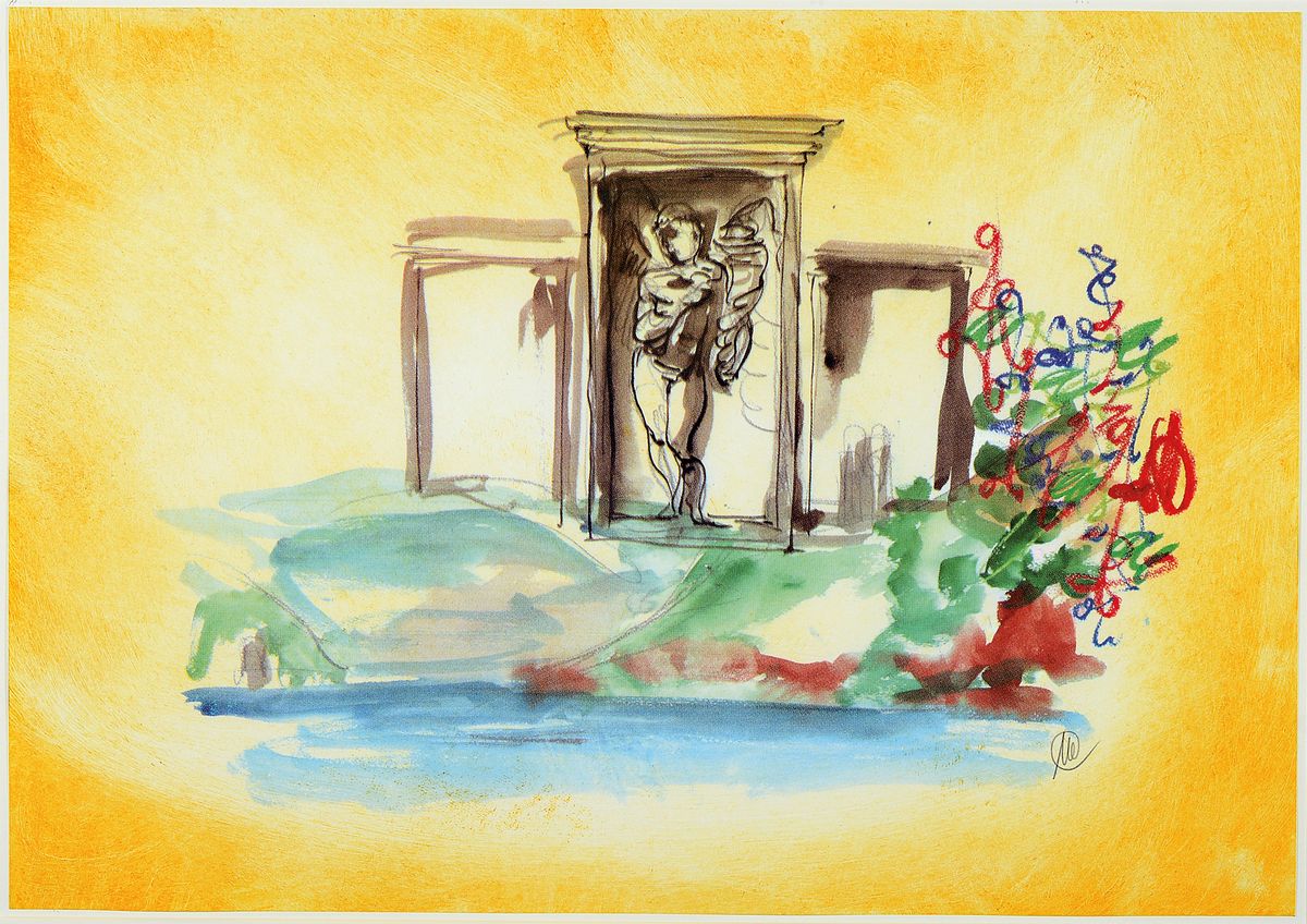 Markus Lüpertz, geb. 1940, Farblithografie auf dickem Arches France Büttenpapier (mit Wasserzeichen), monogrammiert und nummeriert Ed. HC 3/5, ...