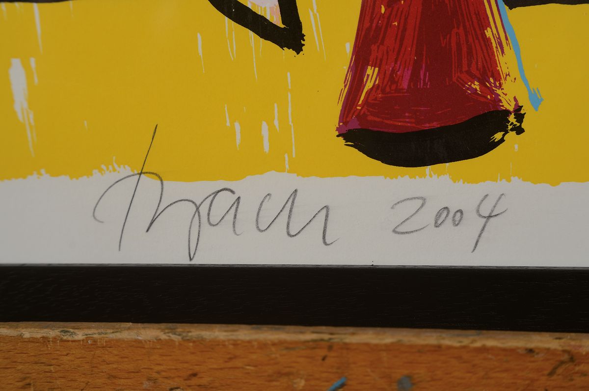 Detail a: Elvira Bach, geb. 1951 Nauenhain, Studium an der Glasfachschule Hadamar u. an der Hochschule der Bildenden Künste Berlin, Meisterschülerin von Hann ...