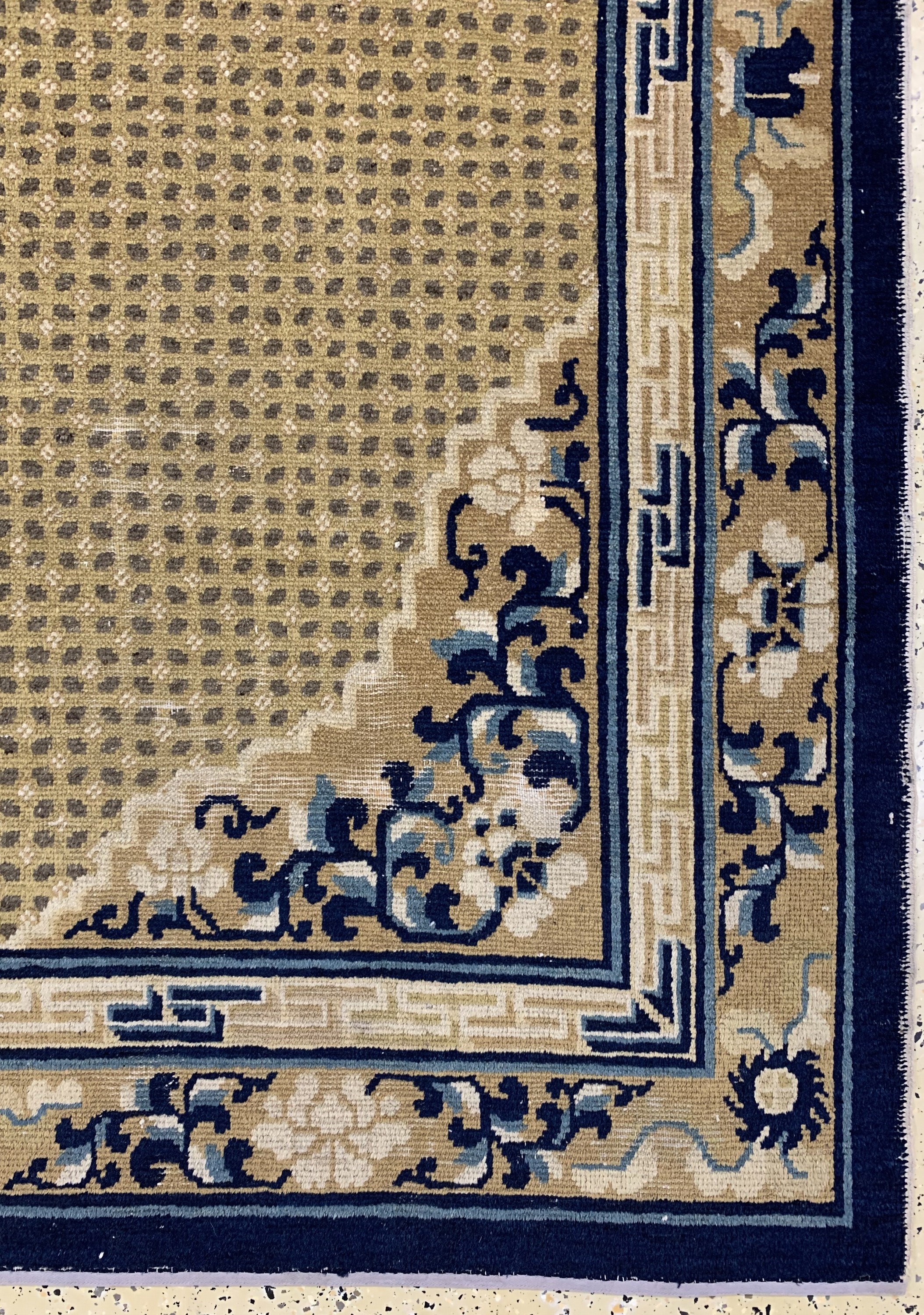 Detail a: Antiker Ning-Hsia, Westchina, Mitte 19.Jhd,Wolle auf Baumwolle, ca. 276 x 184 cm, EHZ: 2-3.