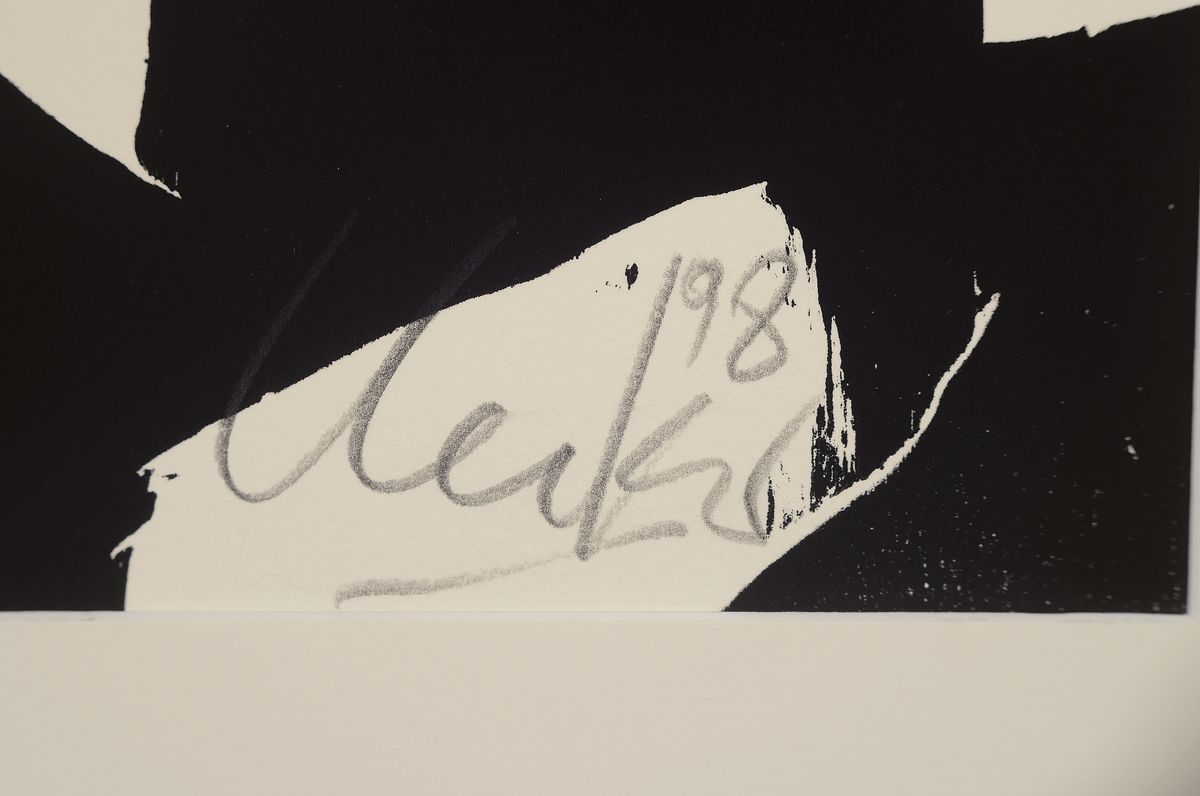 Detail a: Günther Uecker, geb. 1930, Holzschnitt auf dickem Arches Büttenpapier, handsigniert und nummeriert Ed. 8/100, 1998, hrsg. Erker PresseSt. Gallen ...
