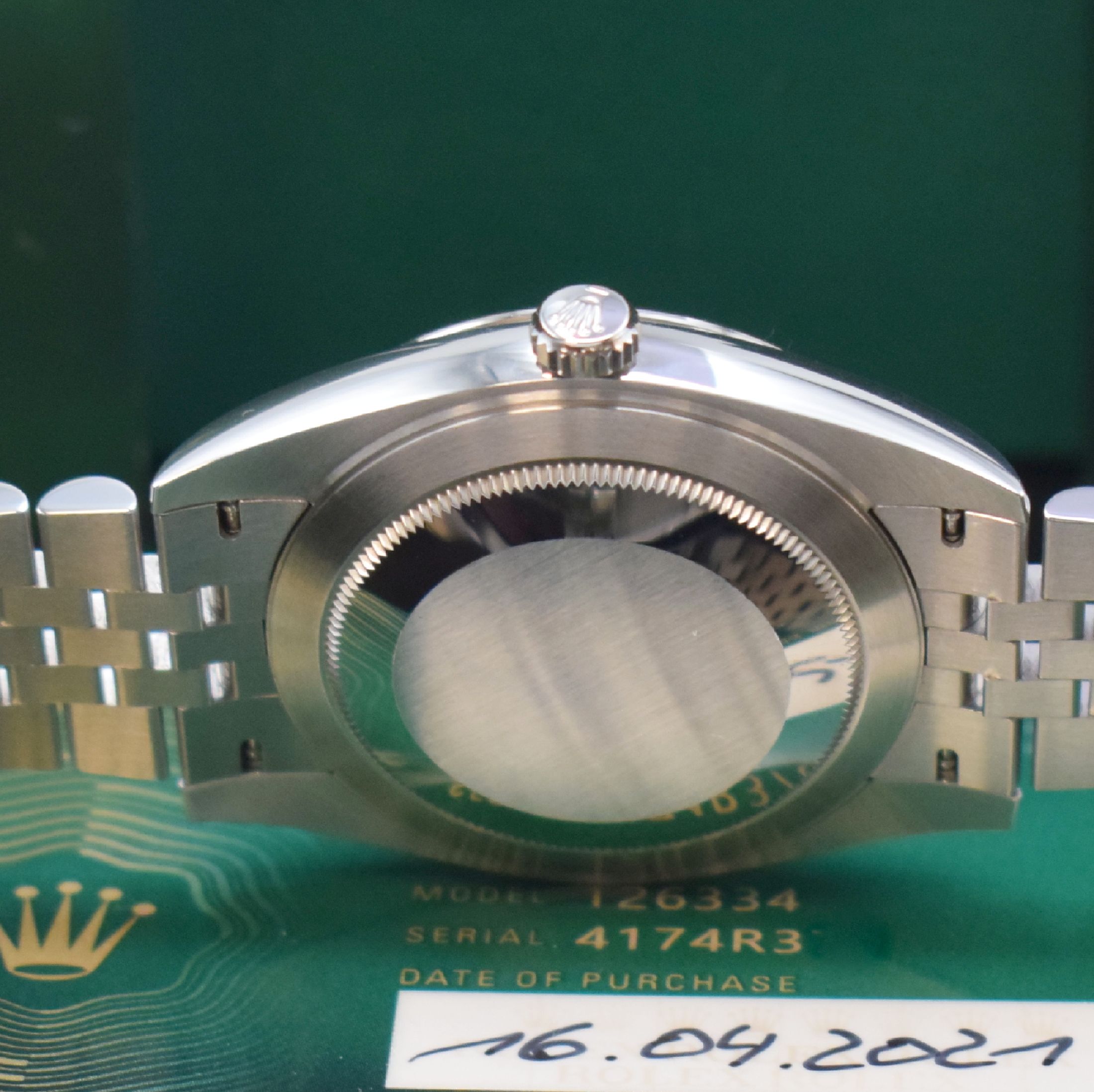 Detail e: ROLEX Herrenarmbanduhr Oyster Perpetual Datejust 41 Referenz 126334, Automatik, Chronometer der Superlative in Edelstahl inkl. Jubileeband m. ...