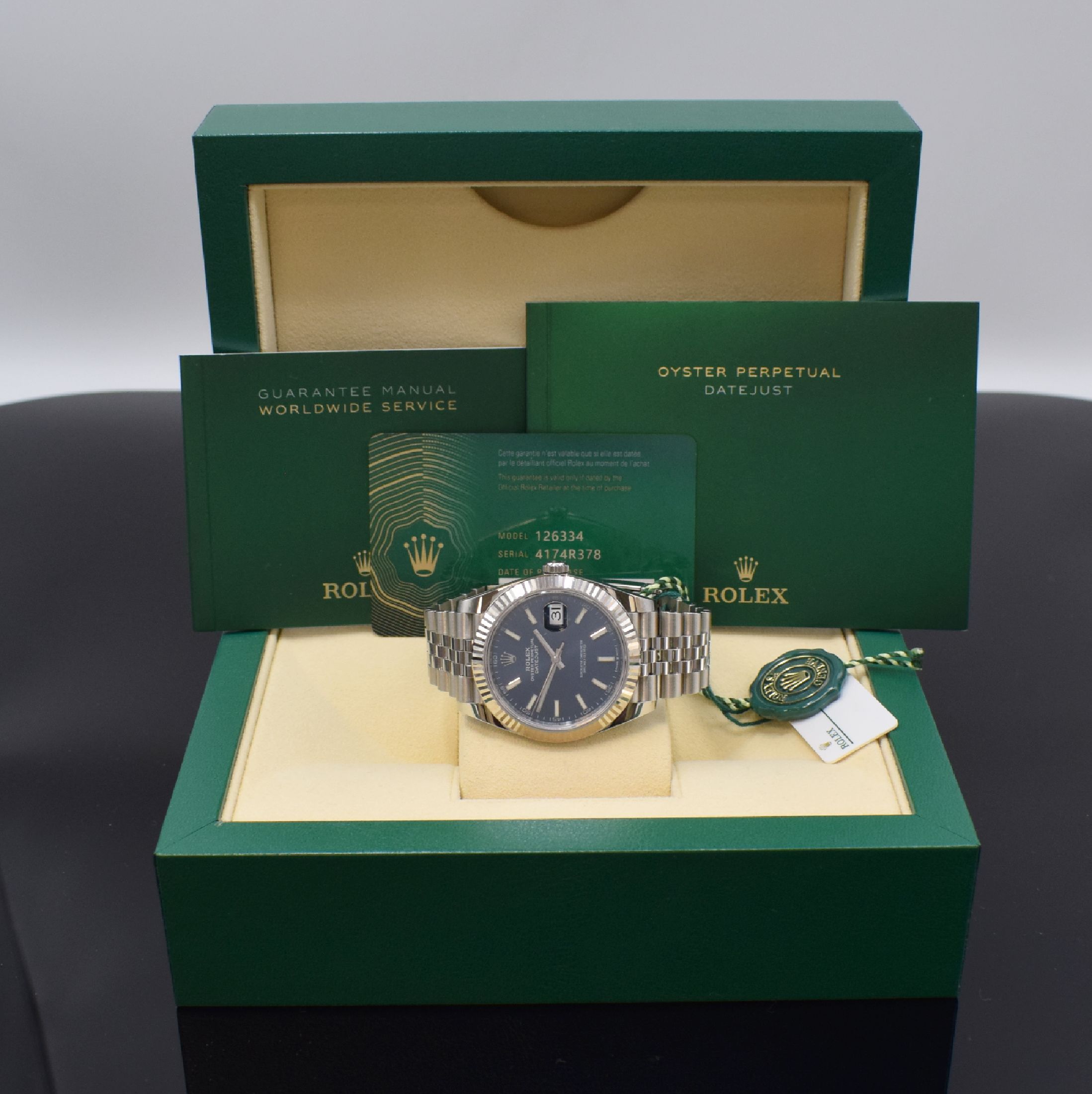 Detail f: ROLEX Herrenarmbanduhr Oyster Perpetual Datejust 41 Referenz 126334, Automatik, Chronometer der Superlative in Edelstahl inkl. Jubileeband m. ...