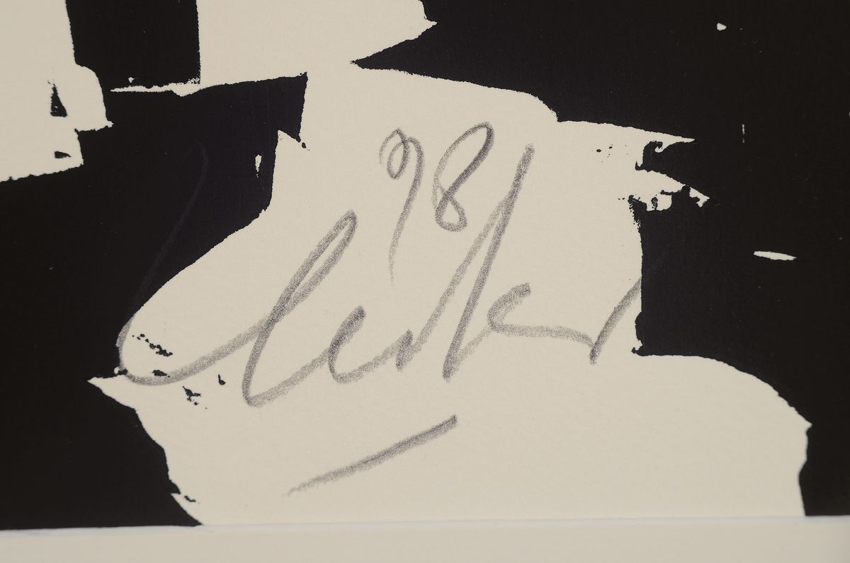 Detail a: Günther Uecker, geb. 1930, Holzschnitt auf Dickem Arches Büttenpapier, handsigniert und nummeriert Ed. 8/100, 1998, hrsg. Erker PresseSt. Gallen ...