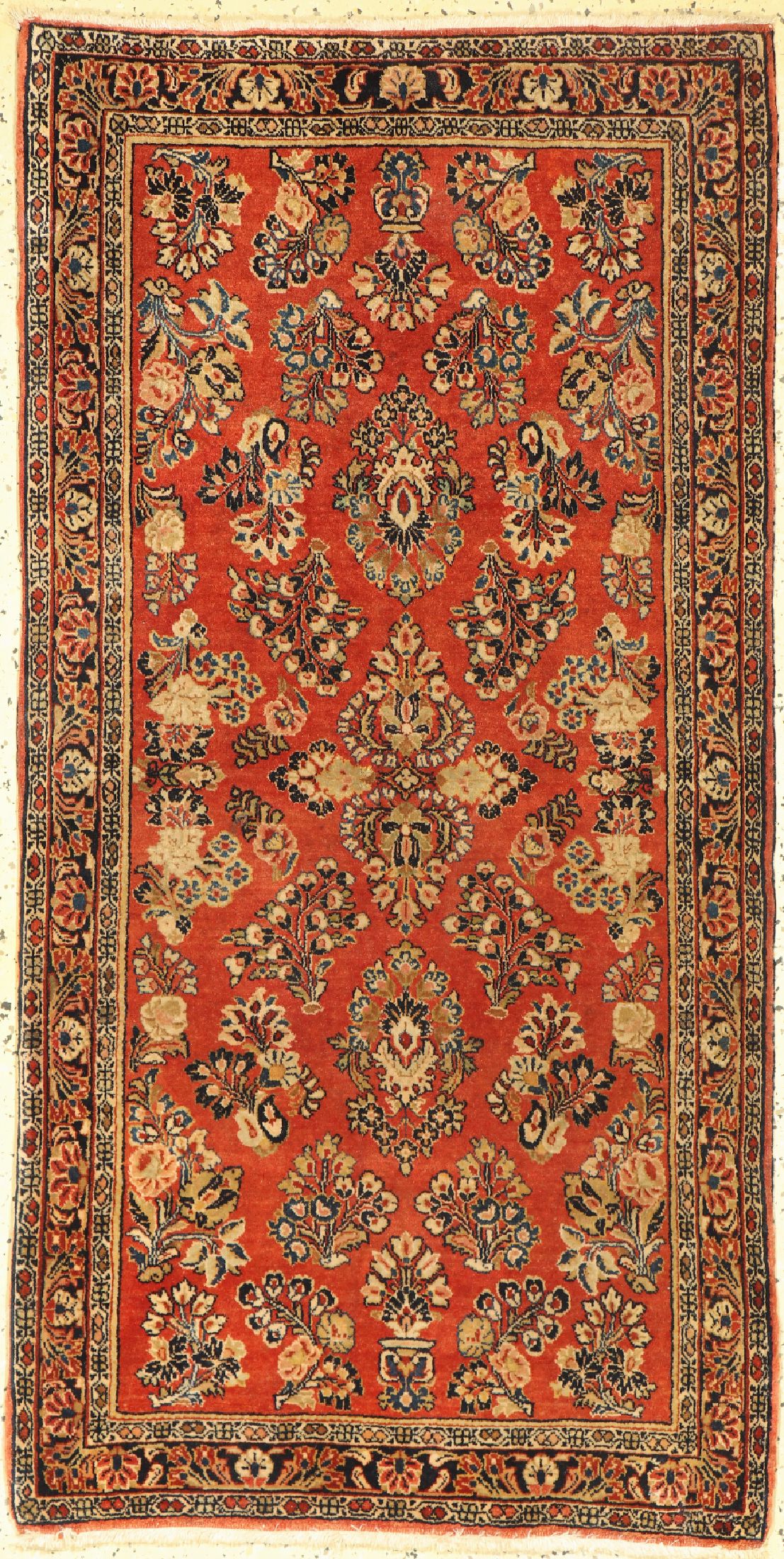 Sarogh fein alt, Persien, um 1930/1940, Korkwolle auf Baumwolle, ca. 150 x 77 cm, EHZ:1-2