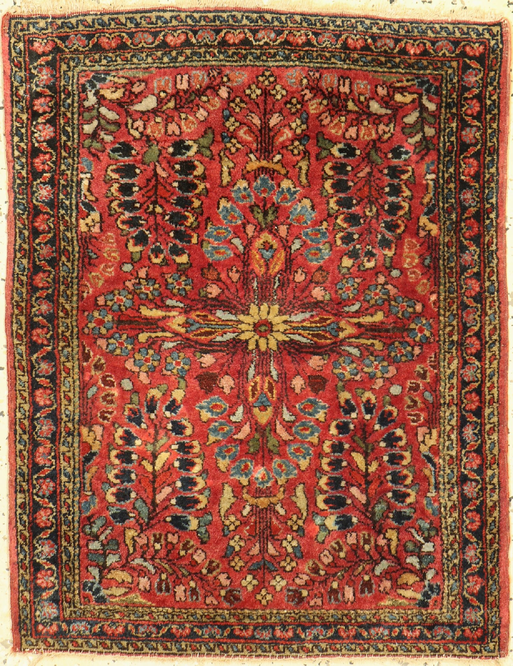 Us Re-Import Sarogh, Persien, um 1920, Wolle auf Baumwolle, ca. 76 x 59 cm, EHZ: 2
