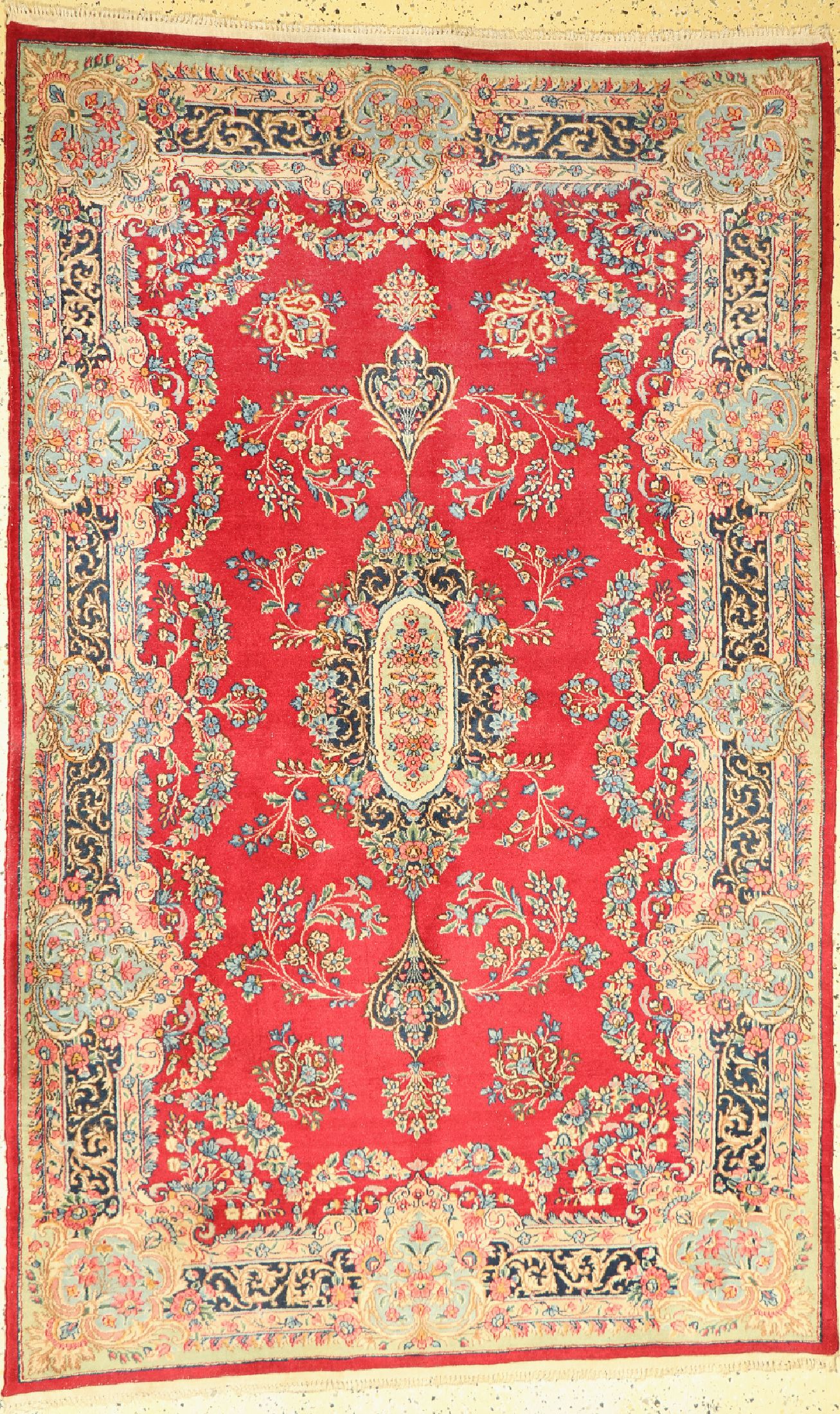 Kerman Ravar fein, Persien, um 1960, Wolle auf Baumwolle, ca. 230 x 145 cm, EHZ: 2