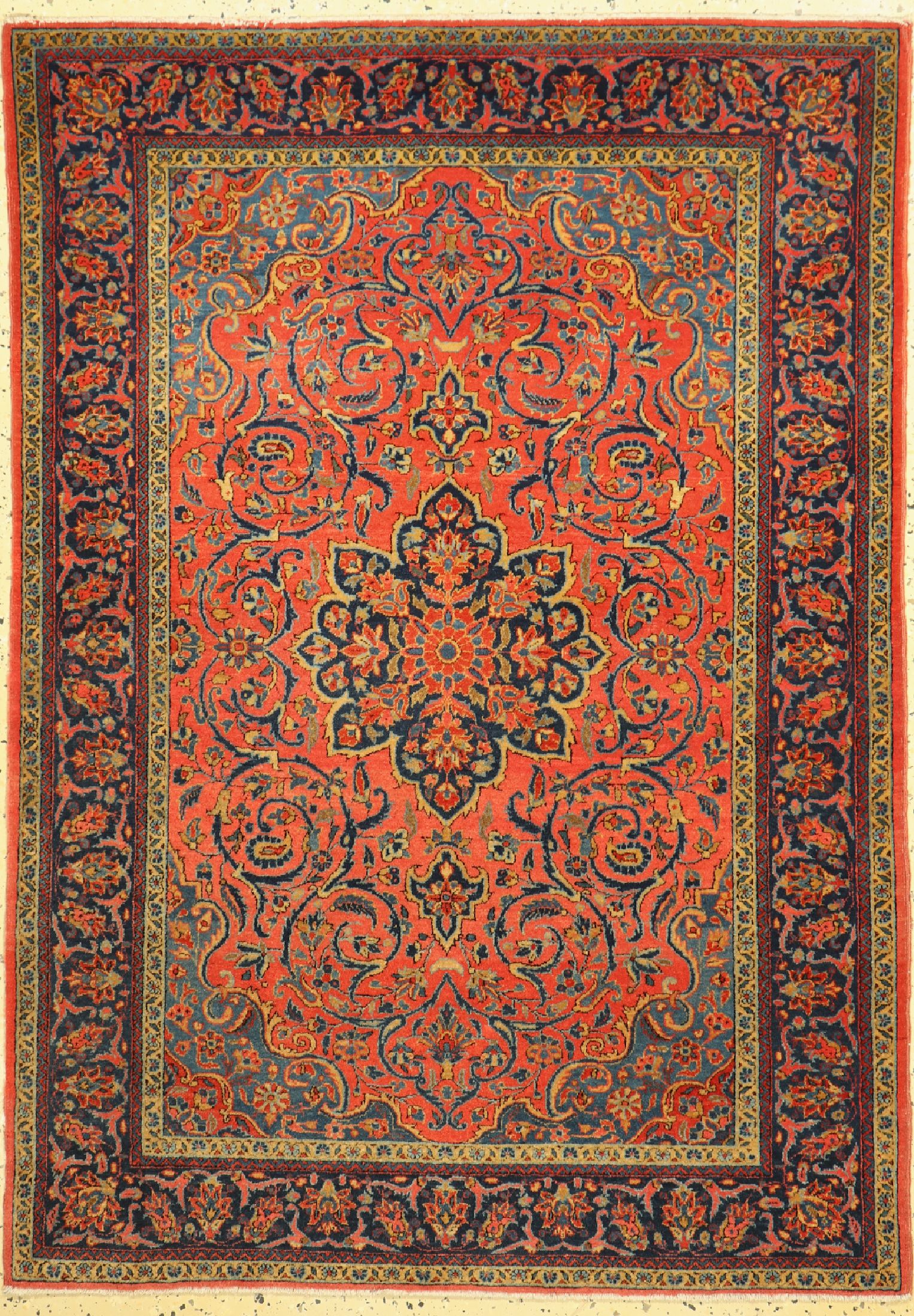 Manchester Keschan antik, Persien, um 1910/1920, Manchesterkorkwolle, ca. 148 x 104 cm, gereinigt, EHZ: 1-2