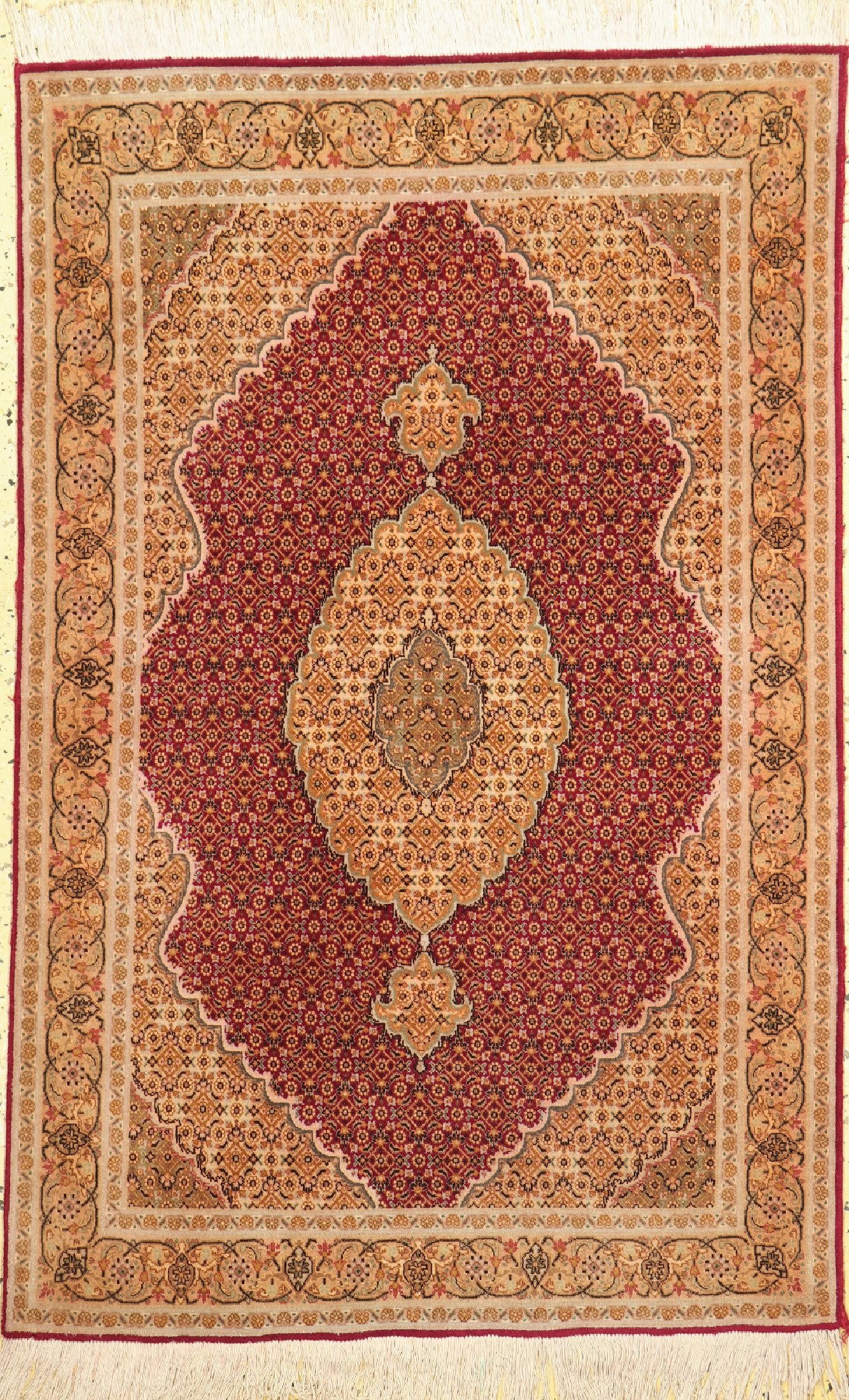 Täbriz fein(50 Raj), Persien, ca. 50 Jahre,Korkwolle auf Baumwolle, ca. 154 x 100 cm, EHZ: 1-2