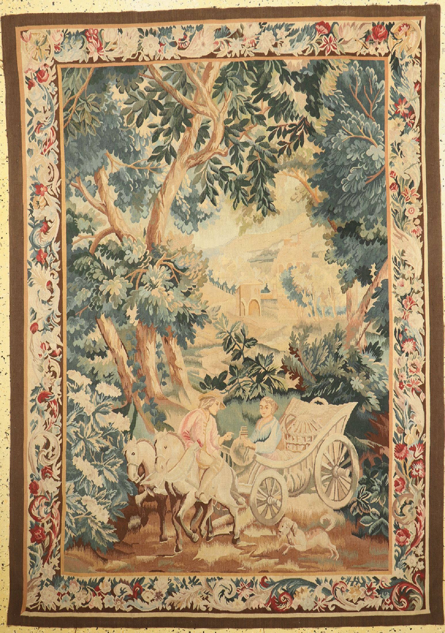 Tapisserie alt, Flandern, um 1940/1950, Wolle auf Baumwolle, ca. 215 x 151 cm, EHZ: 1