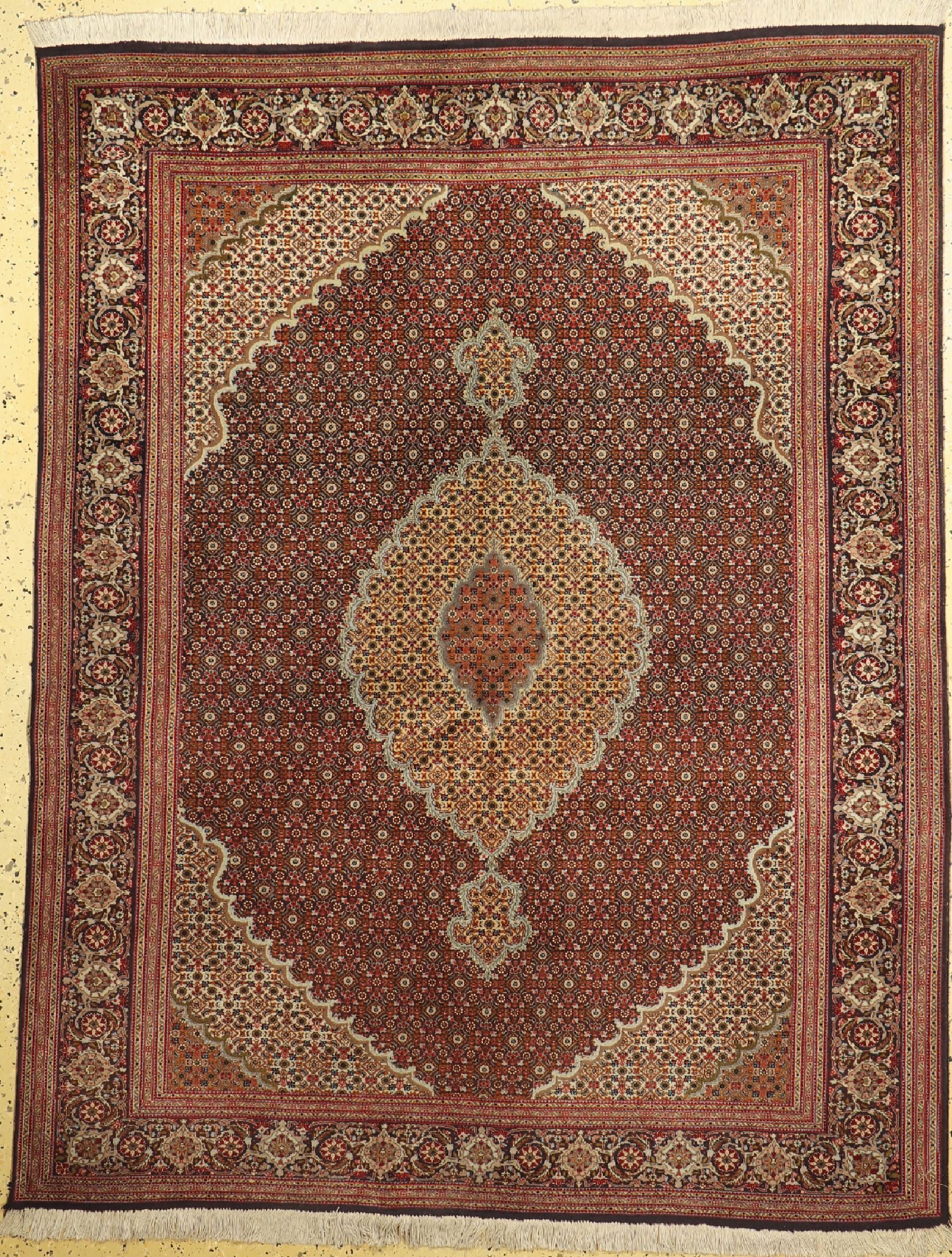 Täbriz fein(50 Raj), Persien, ca. 50 Jahre,Korkwolle mit Seide, ca. 197 x 156 cm, EHZ: 2