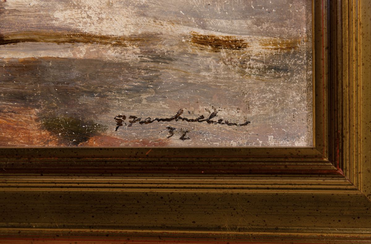 Detail a: Georg Hambüchen, Düsseldorf 1901-1971, Stillleben in Vase, Öl/Leinwand, signiert, 60 x 45 cm, Rahmen