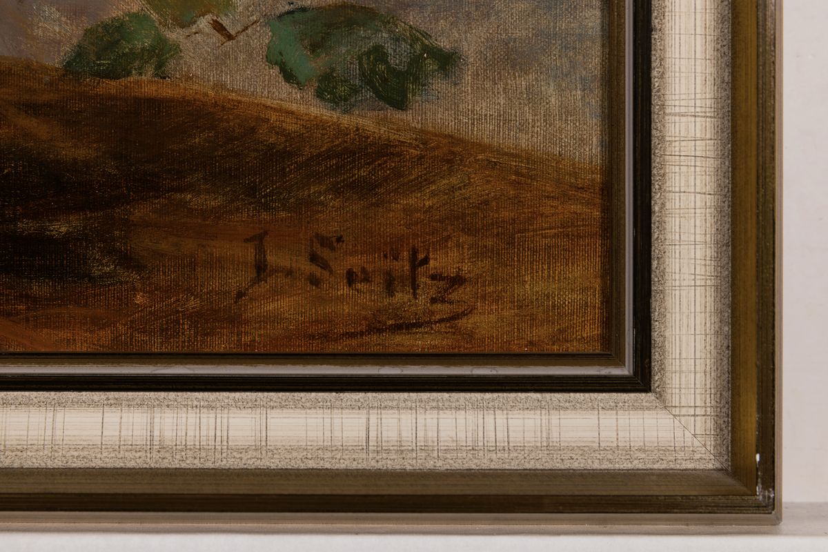 Detail a: Justine Seitz-Zeller, 1856 Thun- 1921, Studium in Basel, Bern und Genf, hier: Stillleben mit Rosen, Öl/Lwd/Hartfaser, rechts unten signiert, ca. ...