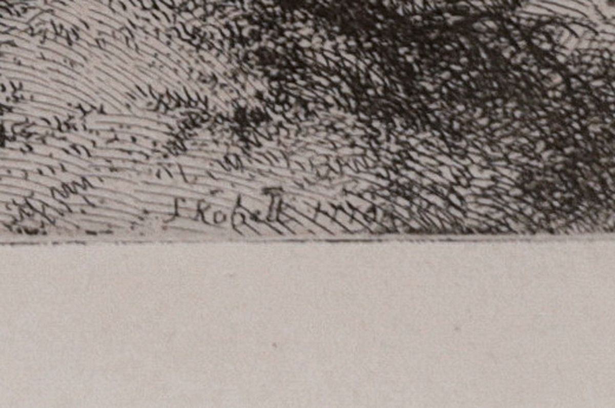 Detail b: Franz Kobell, 1749-1822, 3 Radierungen, Landschaften mit Figurenstaffage, Schäferidyll, je im Druck signiert und datiert 1779, 1774 und 1773, Platte ...