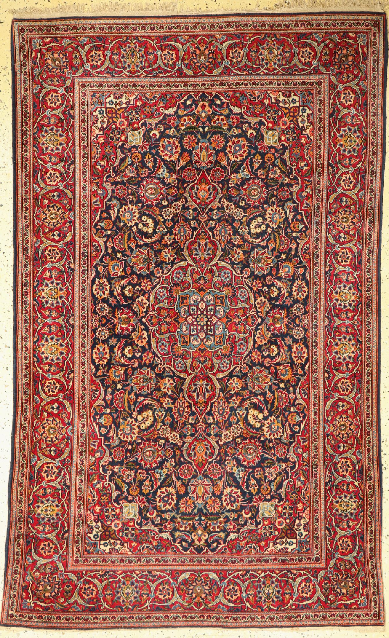 Keschan Kork alt, Persien, um 1940, Korkwolle auf Baumwolle, ca. 220 x 135 cm, EHZ: 1-2