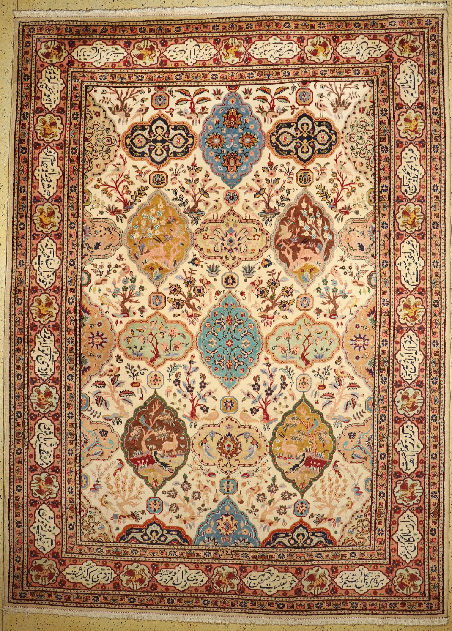 Täbriz alt, Persien, um 1960, Wolle auf Baumwolle, ca. 380 x 277 cm, gereinigt, EHZ: 1-2