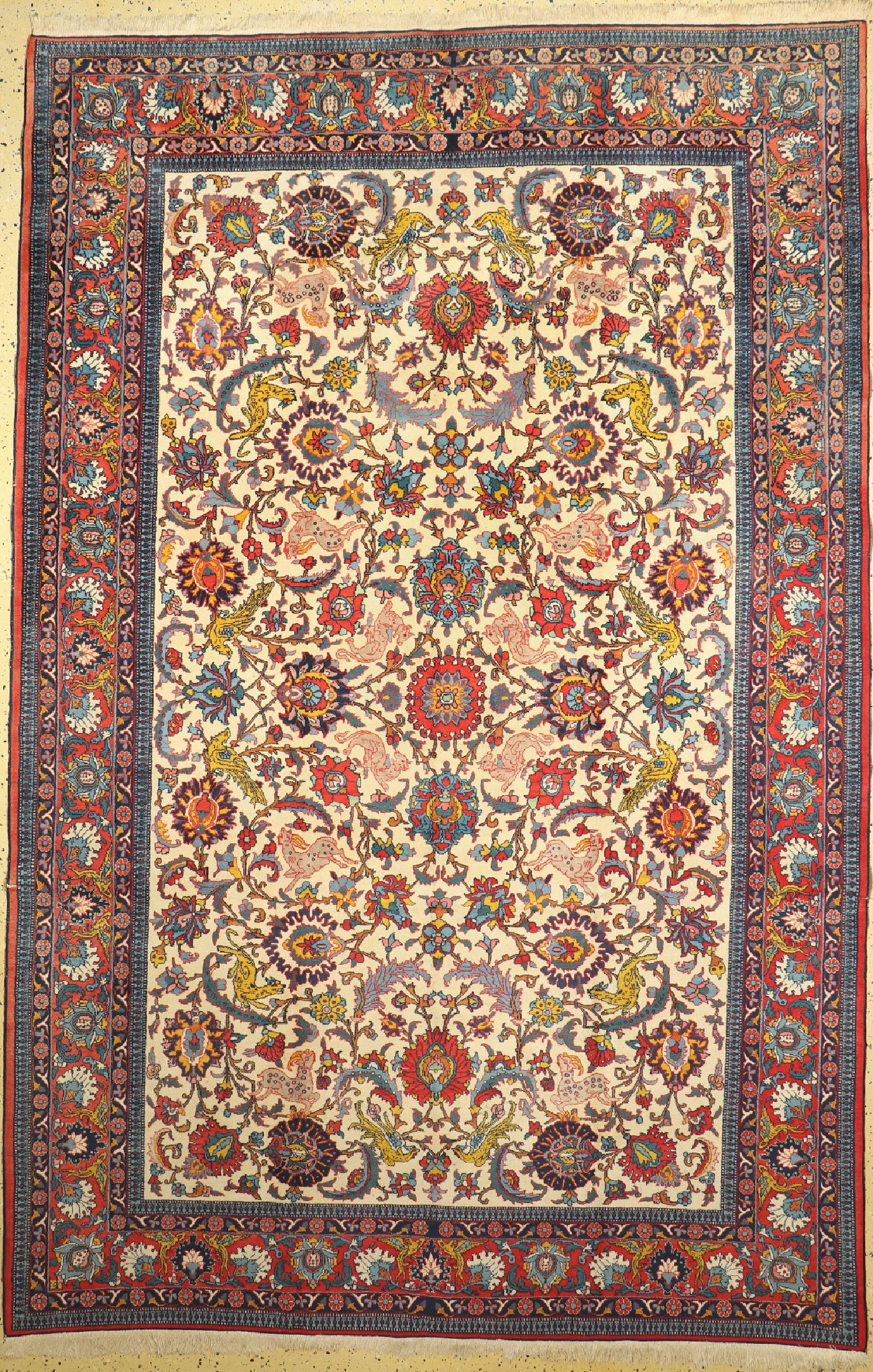 Waramin alt, Persien, um 1940, Wolle auf Baumwolle, ca. 330 x 210 cm, EHZ: 2(Trittfalten)