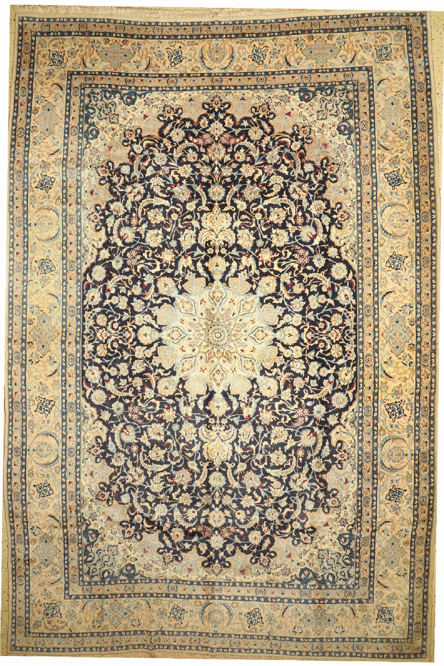 Nain fein(9 La), Persien, um 1960, Korkwolle mit Seide, ca. 415 x 300 cm, EHZ: 2