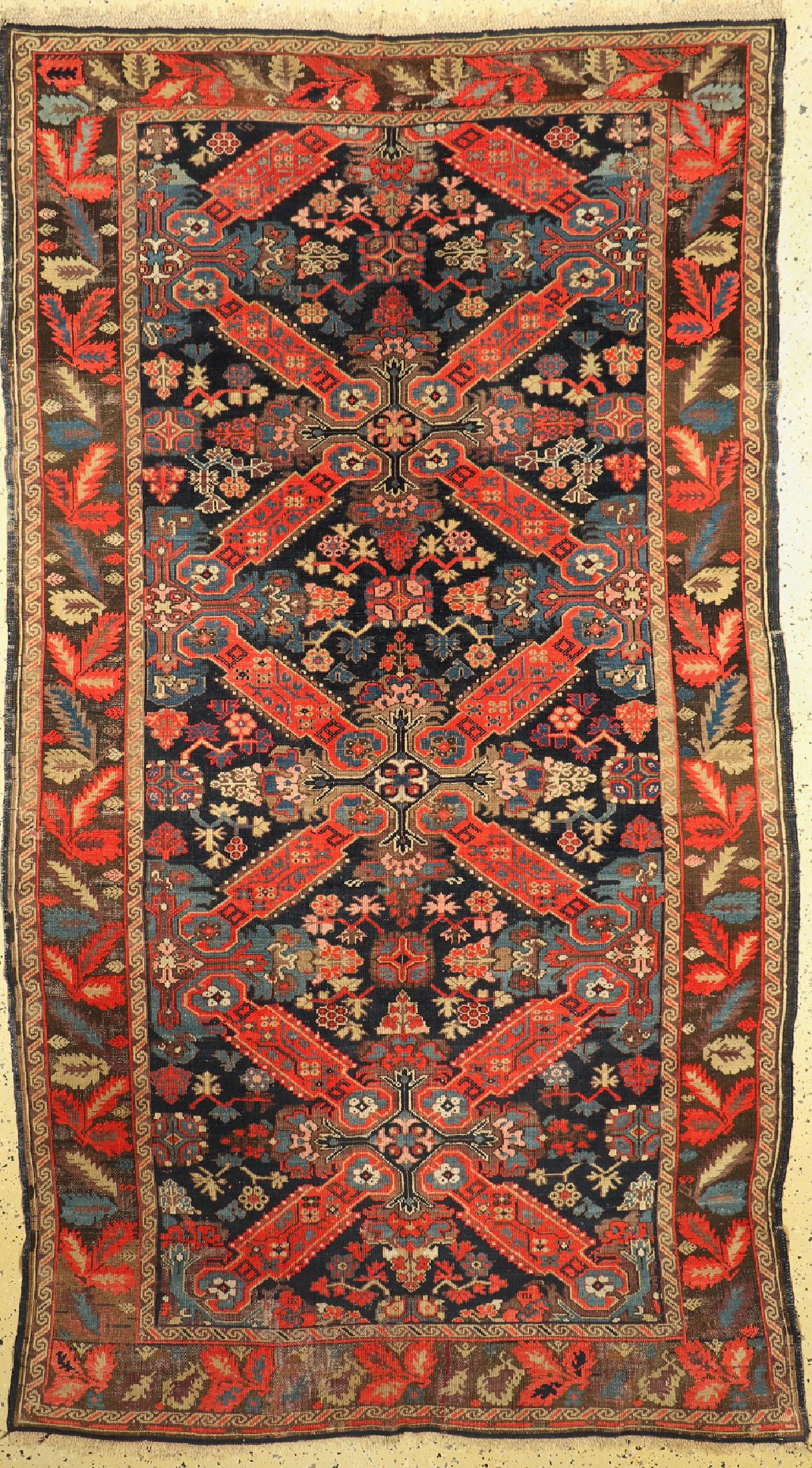 Seychur antik, Kaukasus, 19.Jhd, Wolle auf Wolle, ca. 286 x 162 cm, restauriert, EHZ: 3