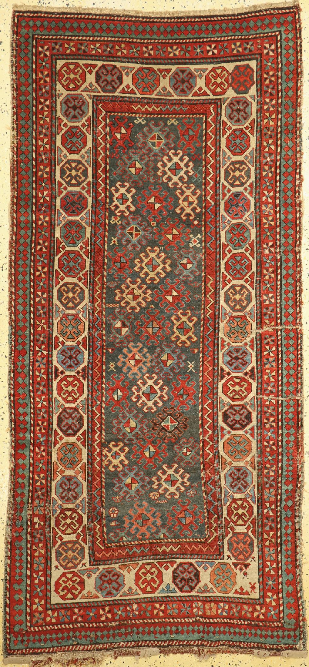 Talisch antik, Kaukasus, 19.Jhd, Wolle auf Wolle, ca. 233 x 112 cm, EHZ: 4