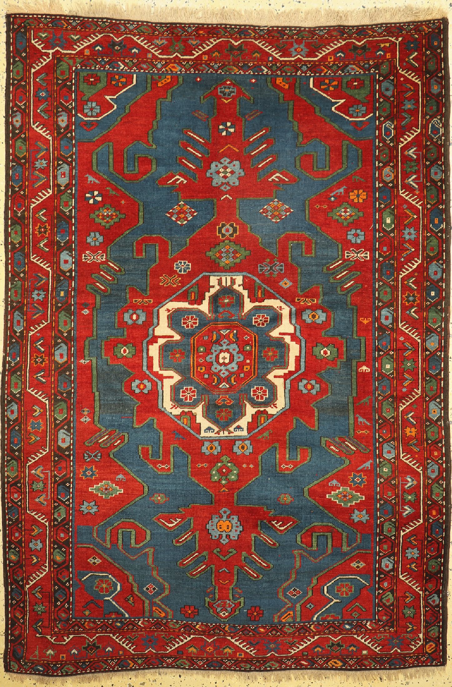 Kazak antik, Kaukasus, um 1900, Wolle auf Wolle, ca. 215 x 151 cm, EHZ: 2