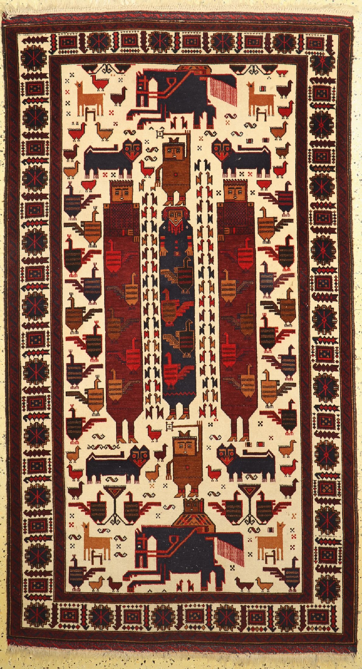 Zakini alt, Afghanistan, um 1960, Wolle aufWolle, ca. 222 x 123 cm, EHZ: 2
