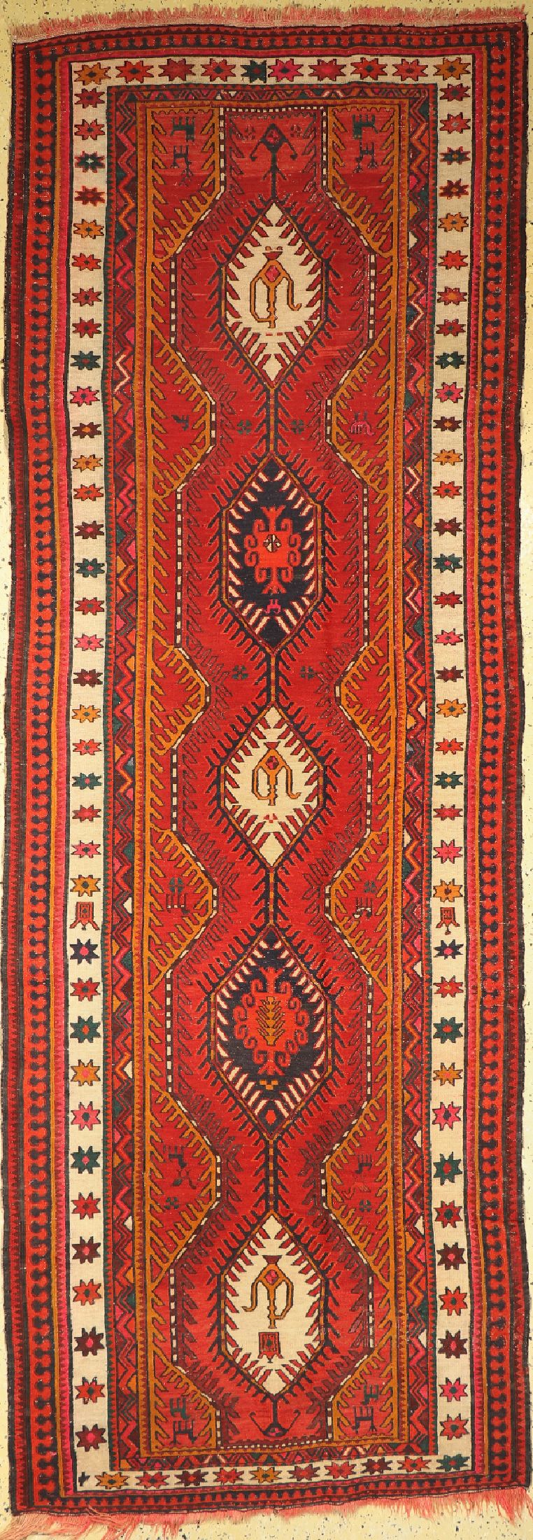 Sumakh alt, Azerbaijan, um 1960, Wolle auf Wolle, ca. 333 x 115 cm, EHZ: 2