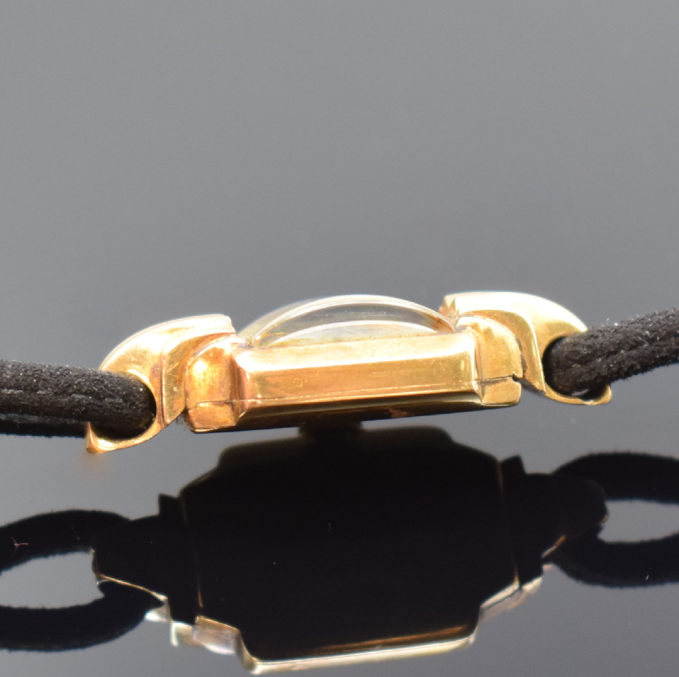 Detail c: ROLEX Precision Damenarmbanduhr in RoseG 750/000, Schweiz um 1946, Handaufzug, Boden aufgedr., Stoffband, silb. Zifferbl. rest. u. altersbed. pat., ...