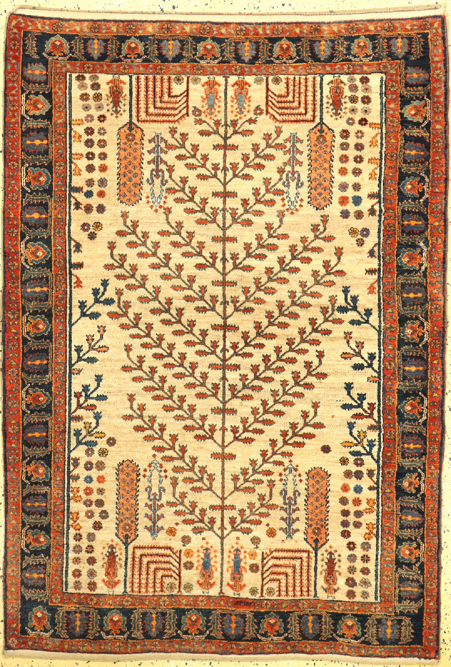 Kaschkuli Kork fein, Persien, ca. 30 Jahre,Korkwolle auf Wolle, ca. 160 x 107 cm, EHZ: 1-2